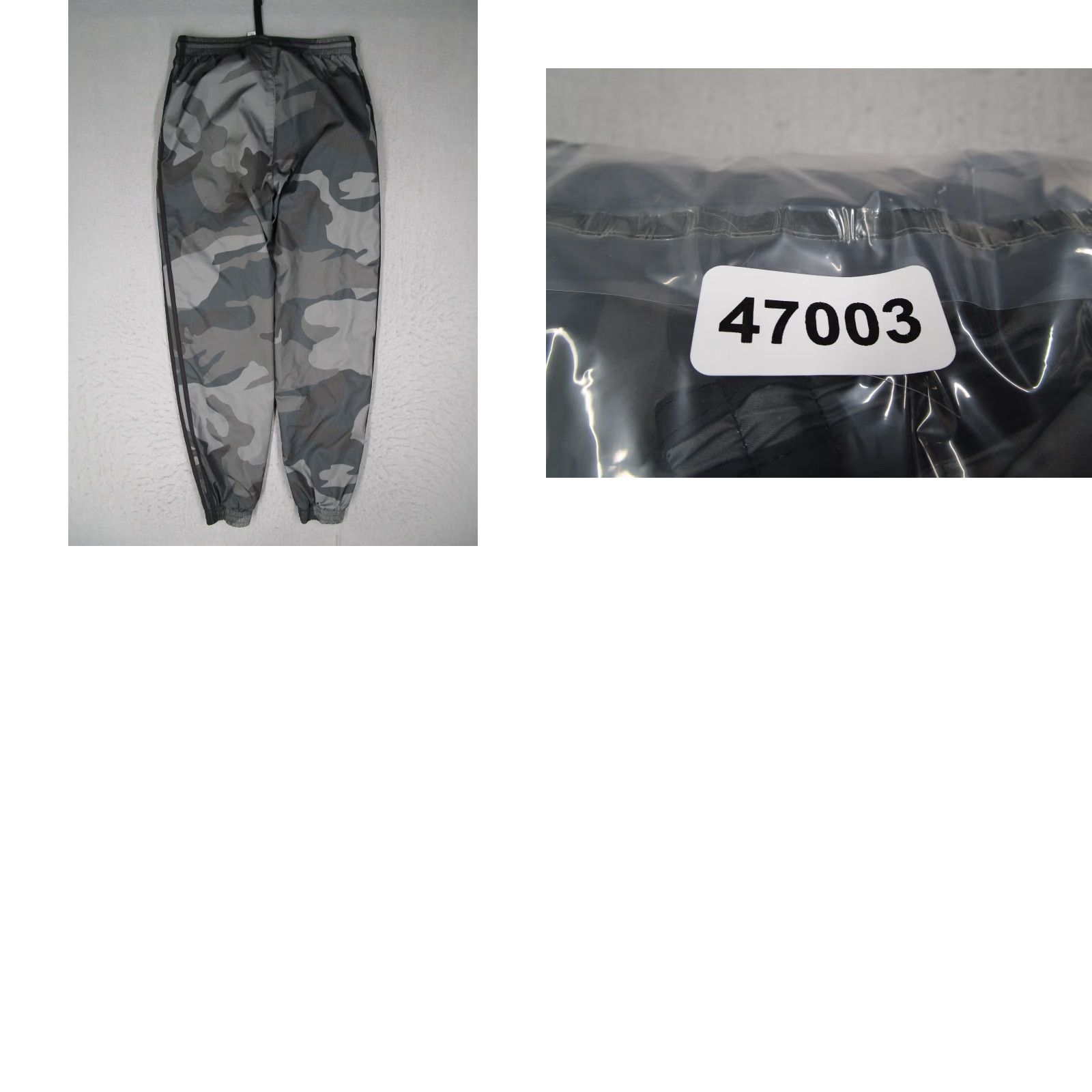 Adidas Adidas Joggers Mens Small Gray Camo Woven Track Windbreaker Tapered 26x28 Size US 29 - 8 Thumbnail