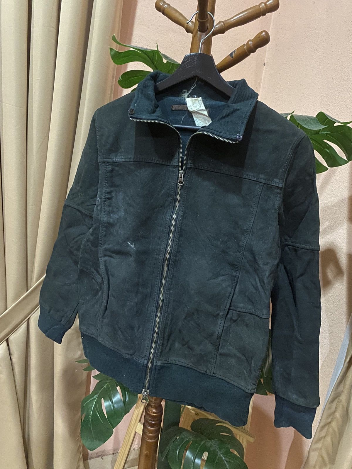 Other Heritage Stones Distressed Black Suede Bomber Jacket - Men’s Size US S / EU 44-46 / 1 - 2 Thumbnail