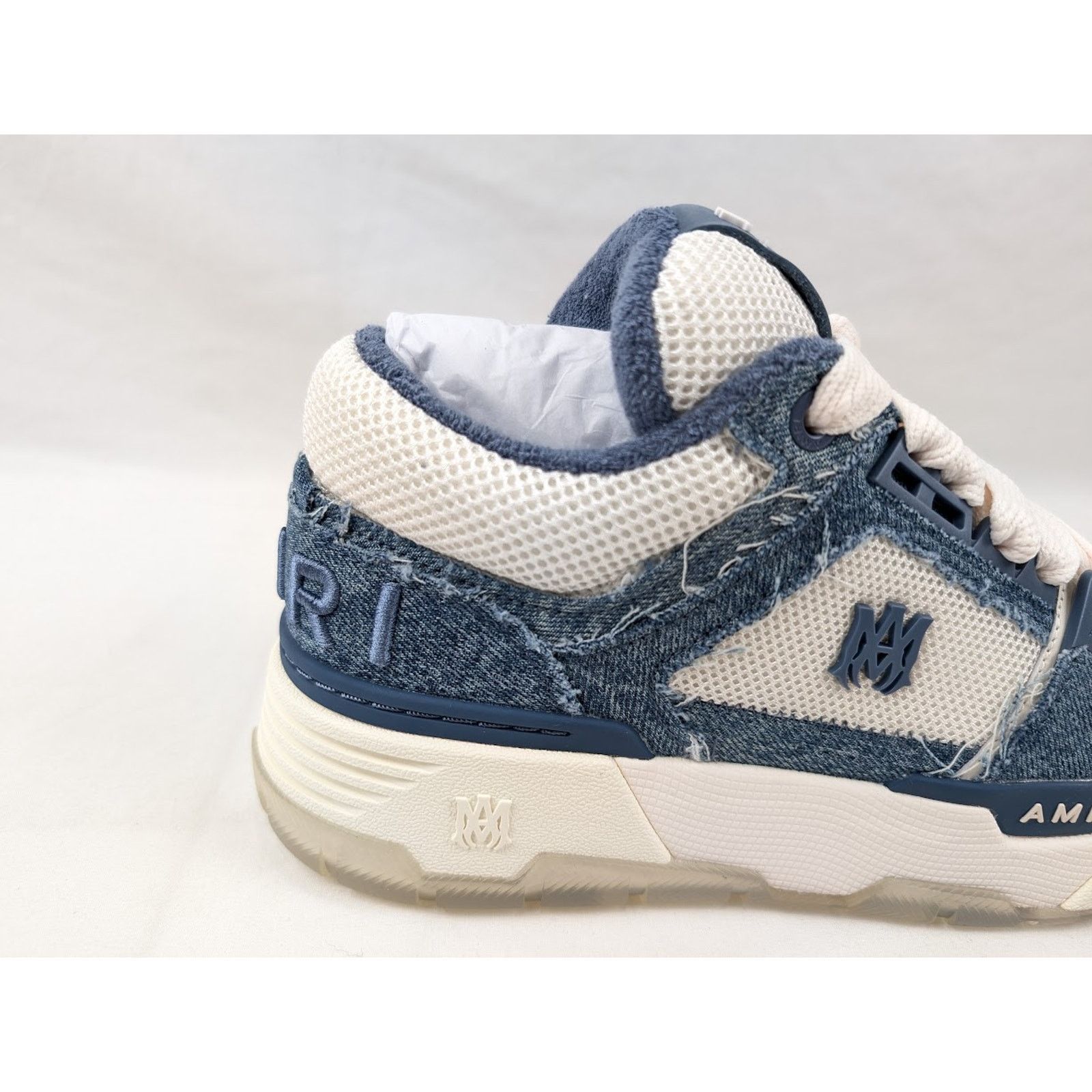 Amiri o1rshd1 Vintage Denim MA-1 Sneakers in Washed Indigo Size US 8 / EU 41 - 4 Thumbnail