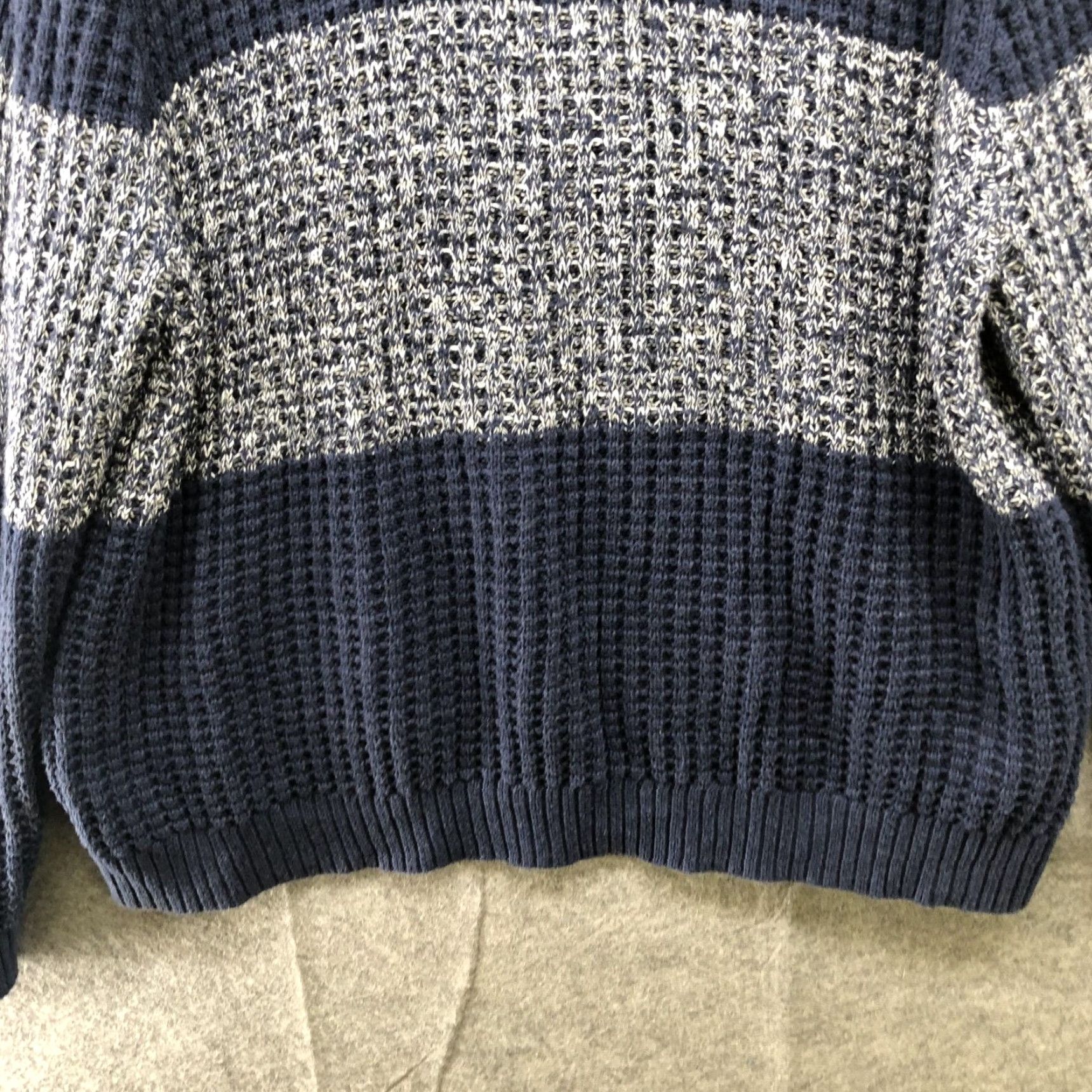 Gap Gap Mens XL Colorblock Shawl Collar Sweater Pullover Knit 100% Cotton Thick Marled Classic Retro Fall Winter Knitted Knitwear Size US XL / EU 56 / 4 - 4 Thumbnail