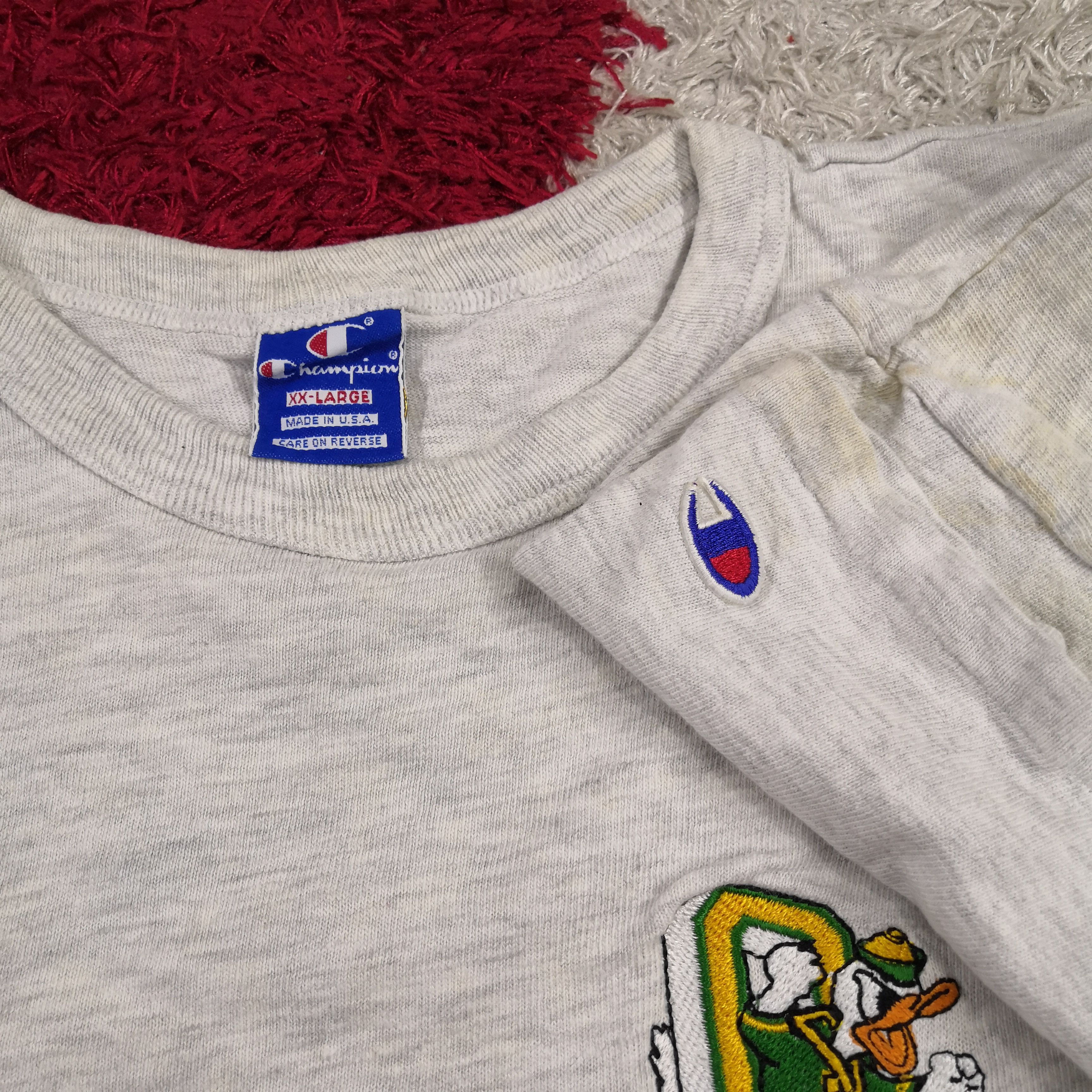 Champion Vintage 90's Champion T-Shirt Univ Oregon Duck NCAA Tees Size US XL / EU 56 / 4 - 3 Thumbnail