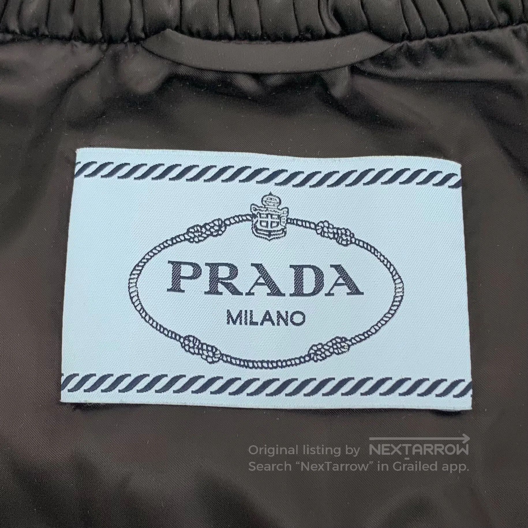 Prada Prada Black Triangular Logo Stand Collar Zip Long Sleeve S Size S / US 4 / IT 40 - 6 Thumbnail