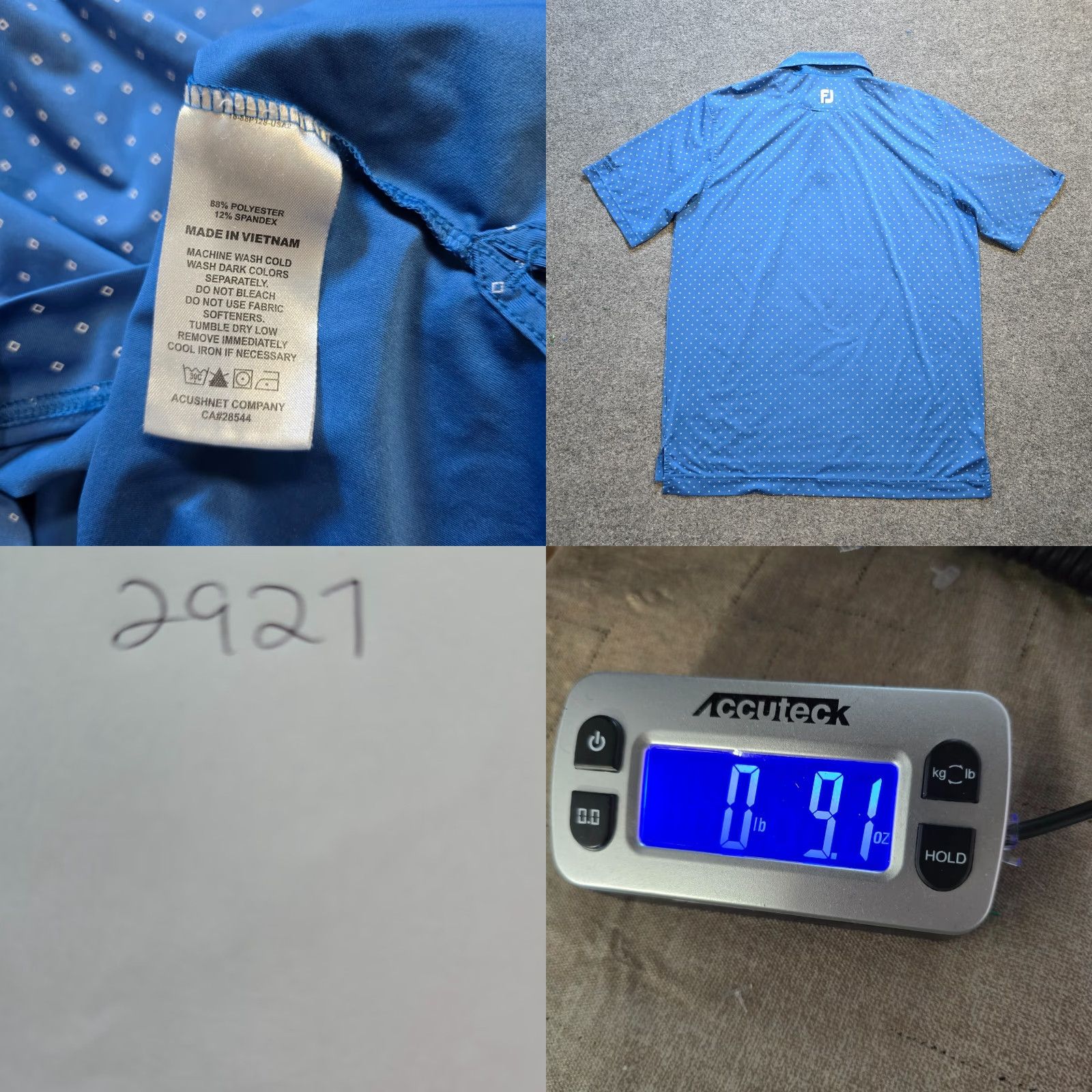 Footjoy FootJoy Polo Shirt Men XL Blue Geometric Golf Performance Stretchy Casual Basic Size US XL / EU 56 / 4 - 8 Thumbnail