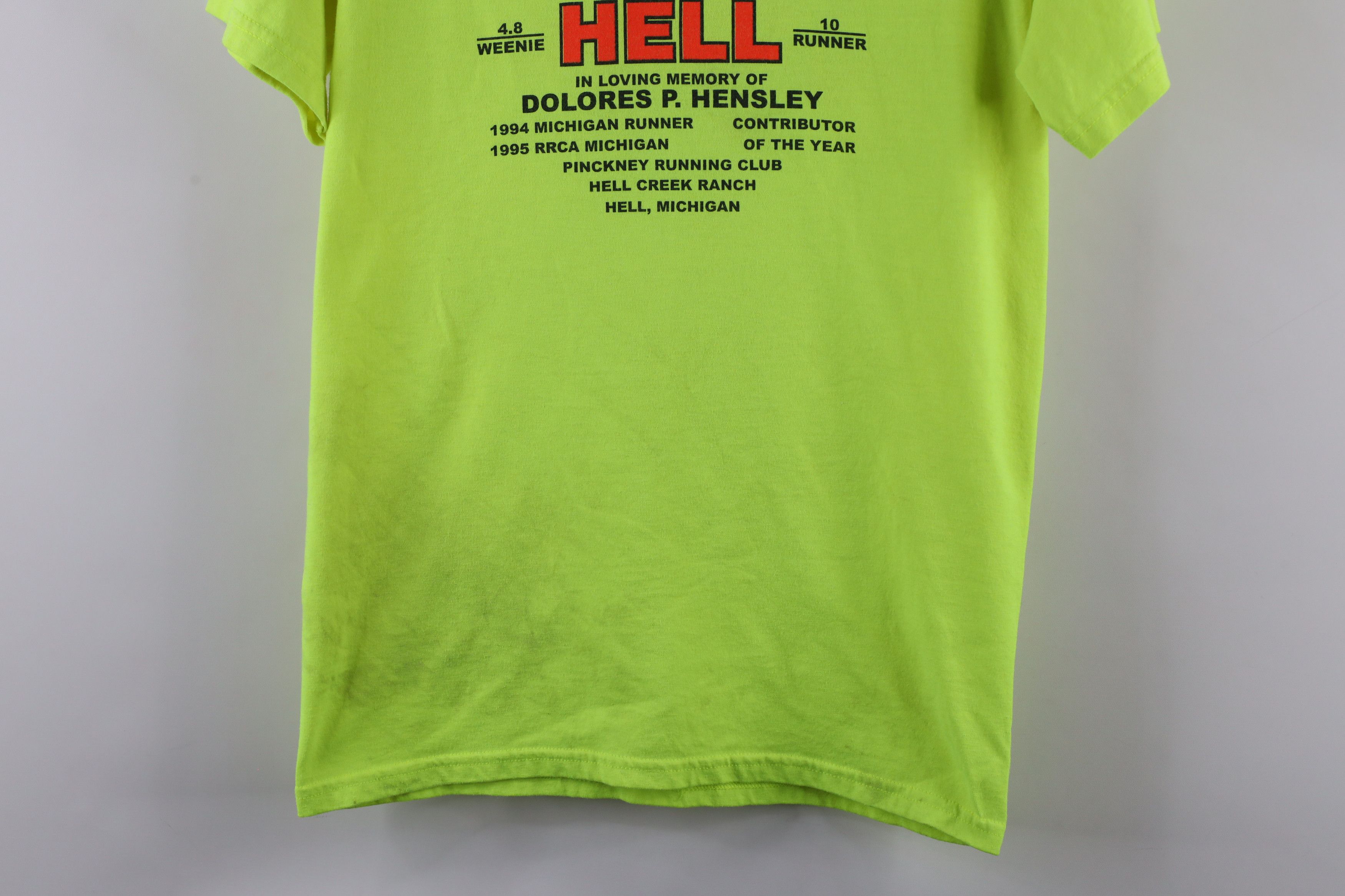Vintage Vintage Race Run Thru Hell Michigan Short Sleeve T-Shirt Size US S / EU 44-46 / 1 - 3 Thumbnail
