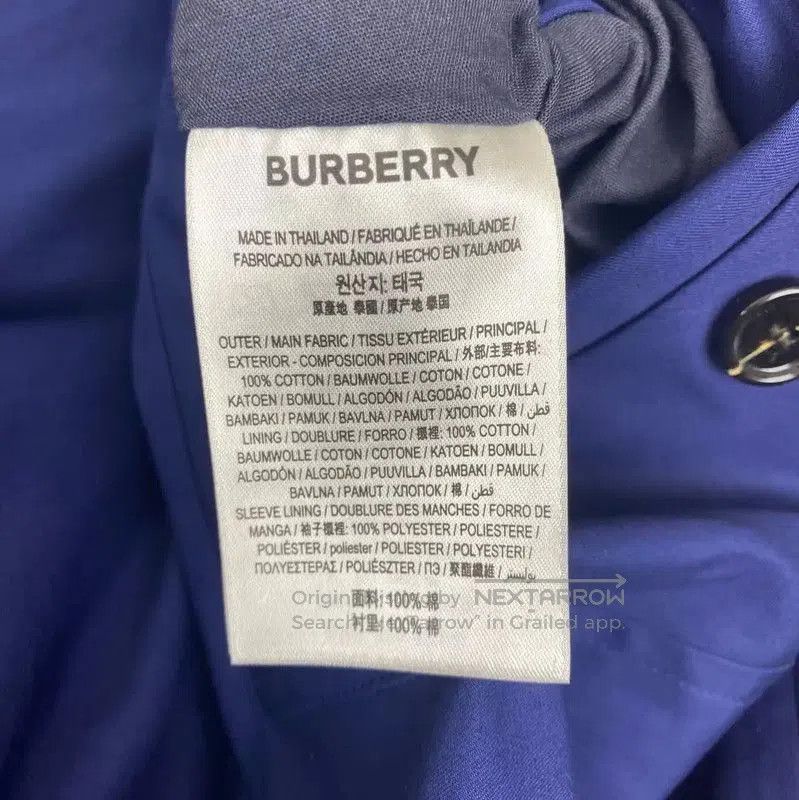 Burberry Burberry Blue Long Trench Coat for Women. Size S / US 4 / IT 40 - 4 Thumbnail