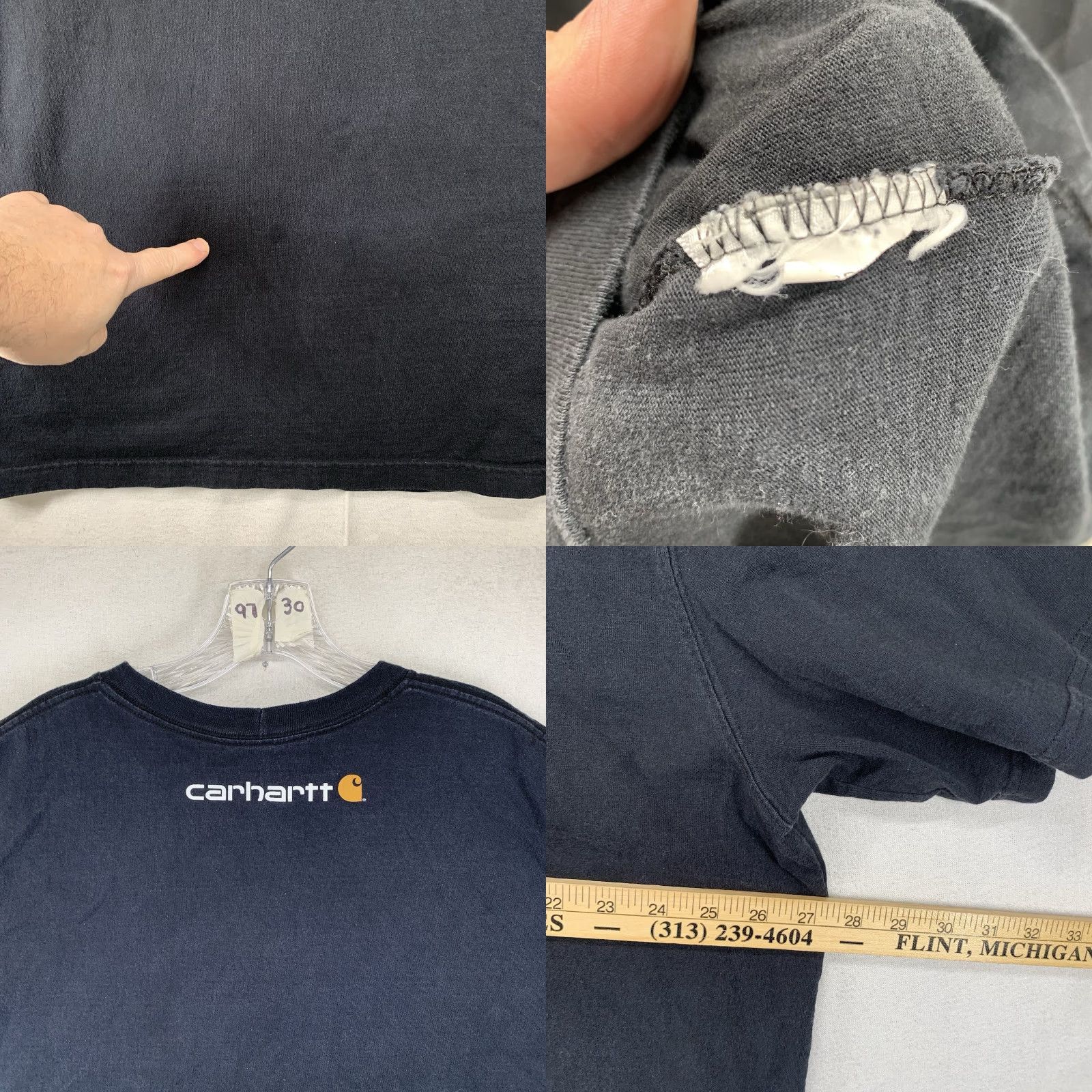 Carhartt Carhartt Mens Black 2XL Short Sleeve T-Shirt Graphic Print Double-Sided USA Logo Crew Neck Regular Fit Size US XXL / EU 58 / 5 - 8 Thumbnail