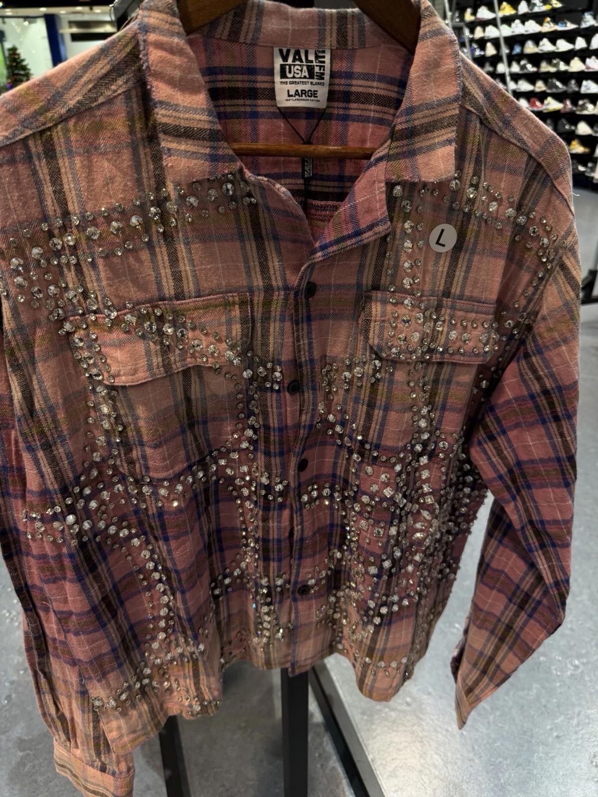 Vale Valley Dreams Crystal Stone Flannel (Large) Brand New Pink Size US L / EU 52-54 / 3 - 6 Thumbnail
