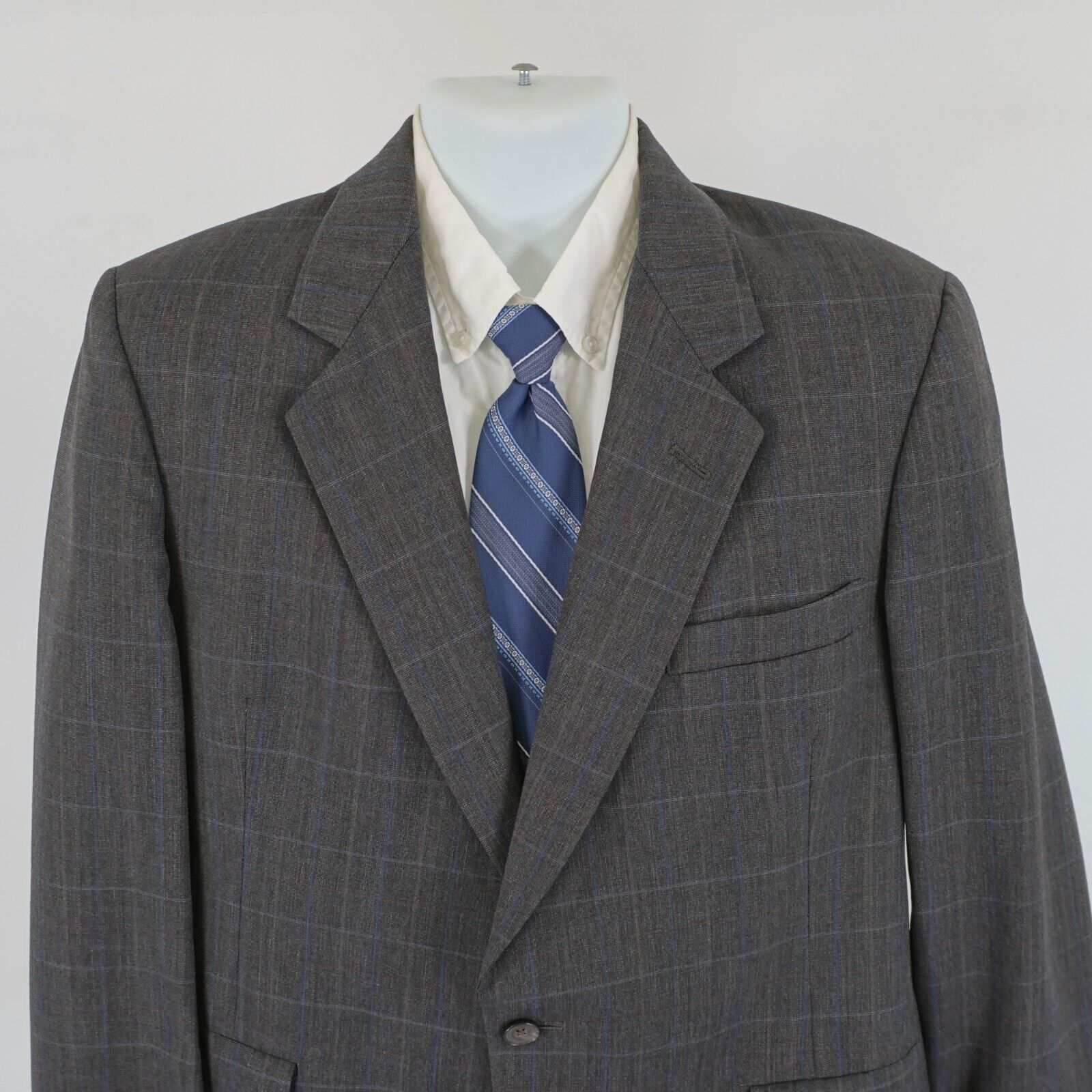 Hart Schaffner Marx Hart Schaffner Marx Gold Trumpeter Wool Gray Birdseye Window Size 40R - 4 Thumbnail