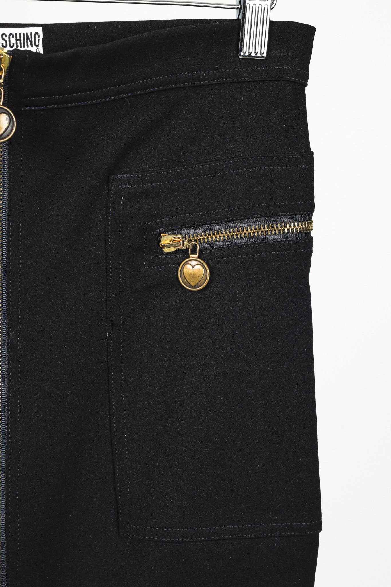 Moschino Moschino Jeans Black Double Zip Skirt Size 28" / US 6 / IT 42 - 5 Thumbnail