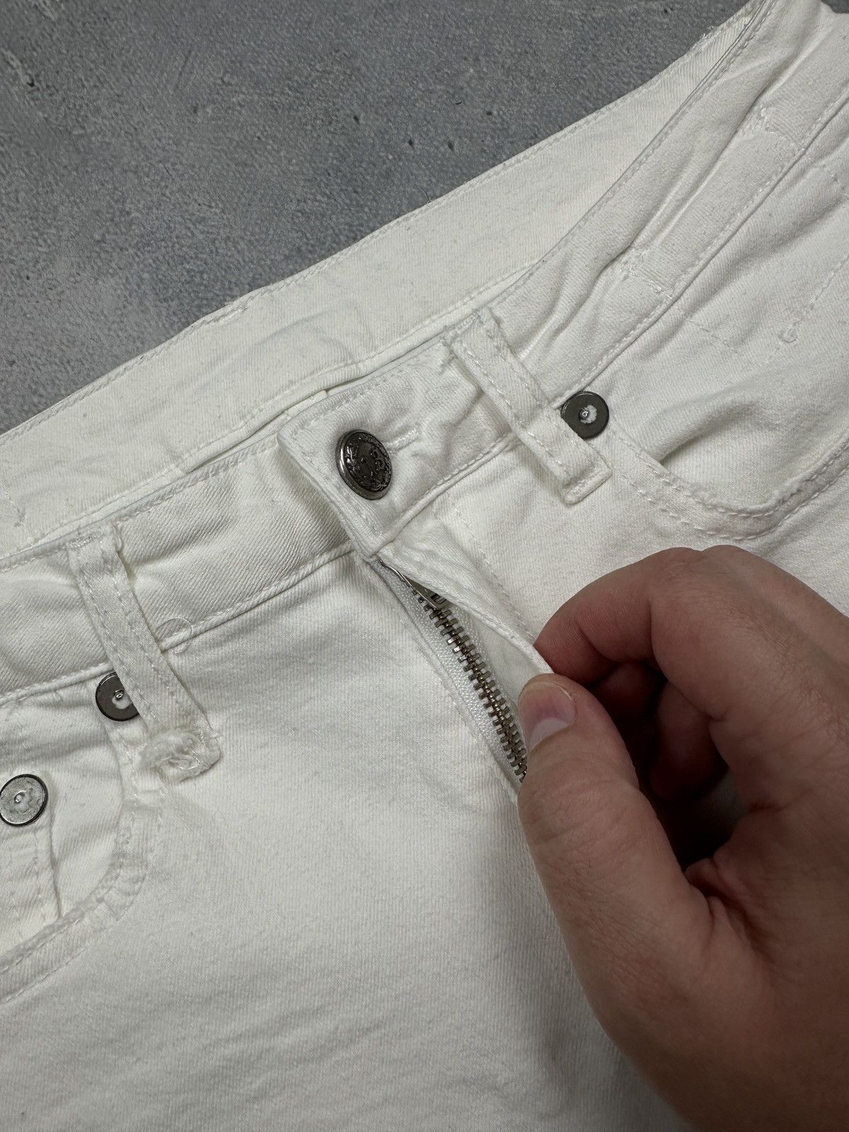 R13 R13 Alison Crop Jeans White Riot Size 28 Made in Italy Lux Size 28" / US 6 / IT 42 - 10 Thumbnail