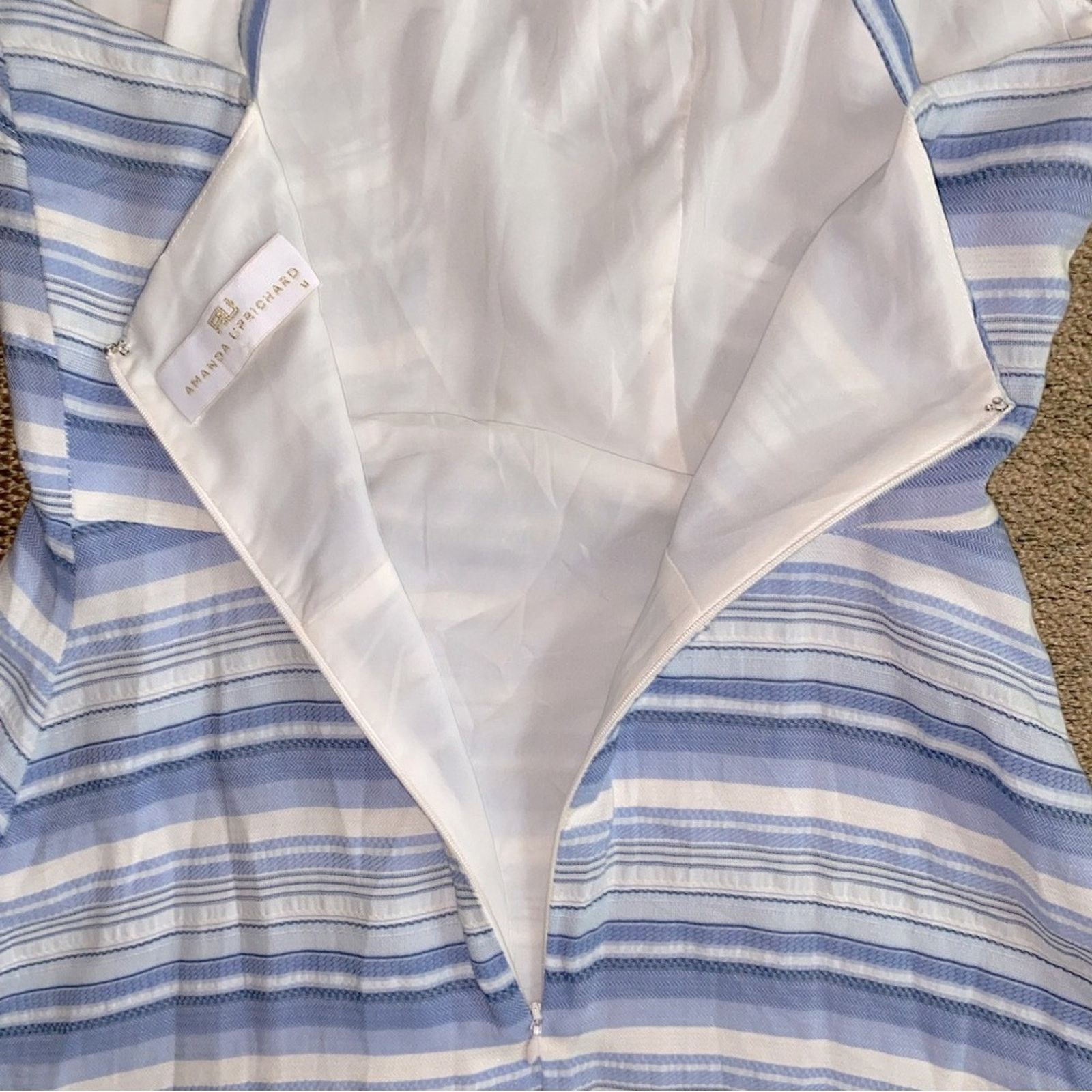 Amanda Uprichard Amanda Uprichard $245 Vineyard Striped Mini Dress MED EUC Size M / US 6-8 / IT 42-44 - 9 Thumbnail