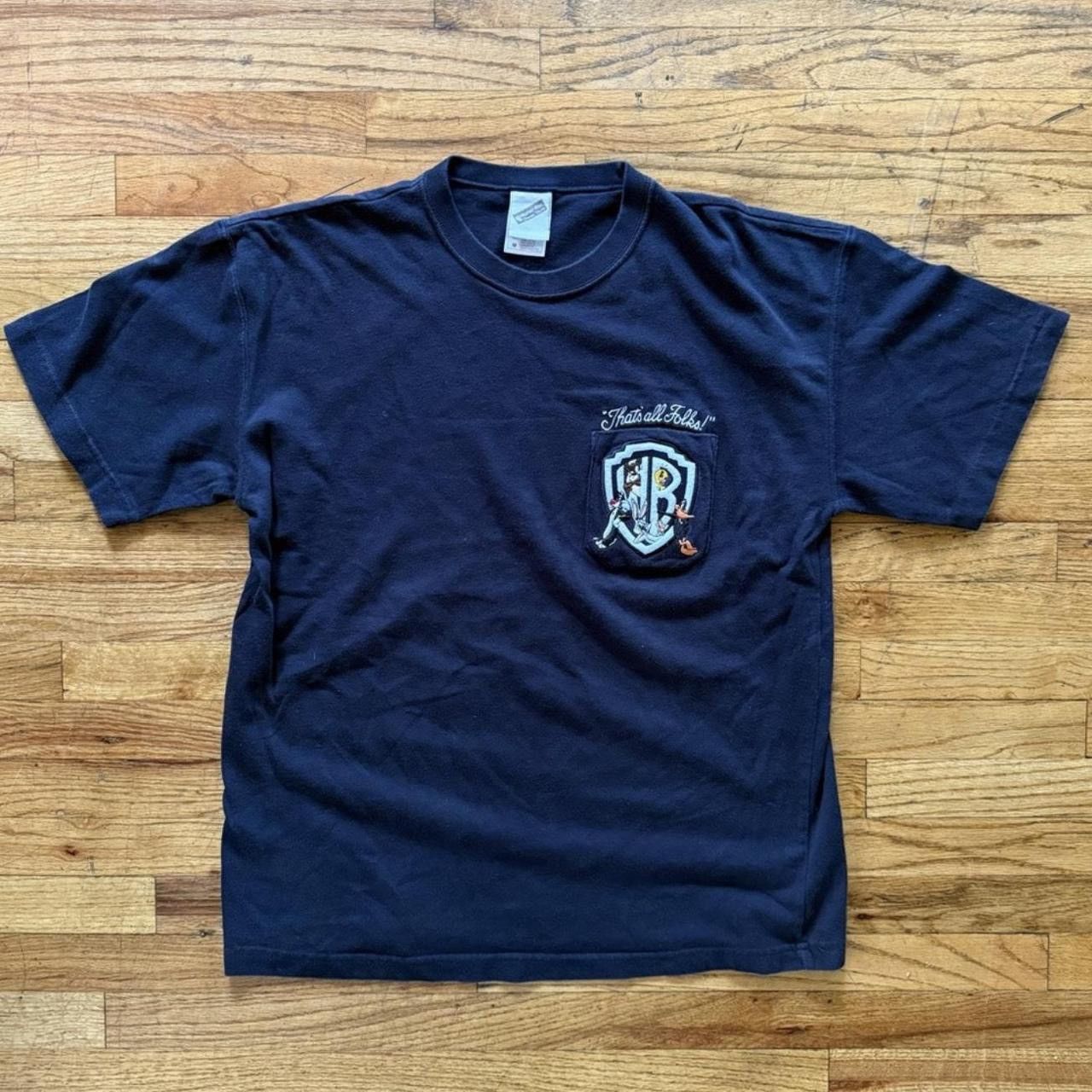 Vintage 1999 Looney Tunes "That's All Folks!" Pocket Tee