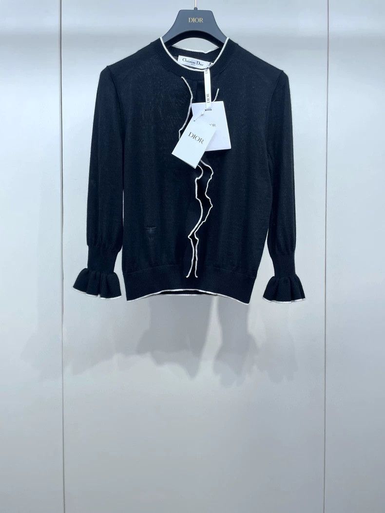 Dior Dior Ruffled Long Sleeve Top- DMC Size US S / EU 44-46 / 1 - 1 Thumbnail