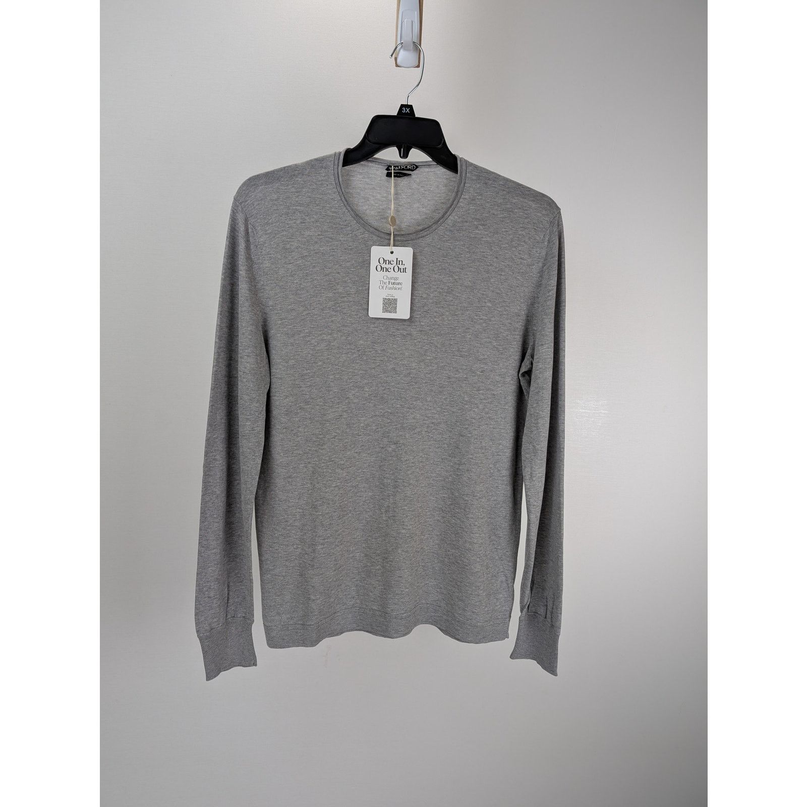 Tom Ford o1rshd1 CC20 Long Sleeve Shirt in Gray Size US M / EU 48-50 / 2 - 1 Thumbnail