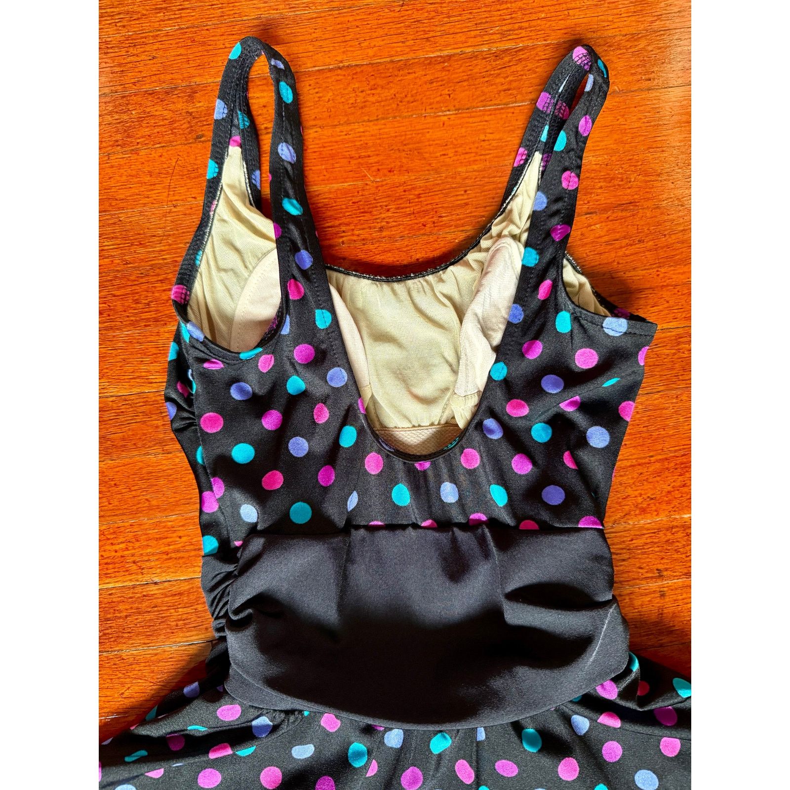 Lands' End Vintage 90’s Lands End Black Pink Polka Dot Swim Suit Small Size S / US 4 / IT 40 - 3 Thumbnail