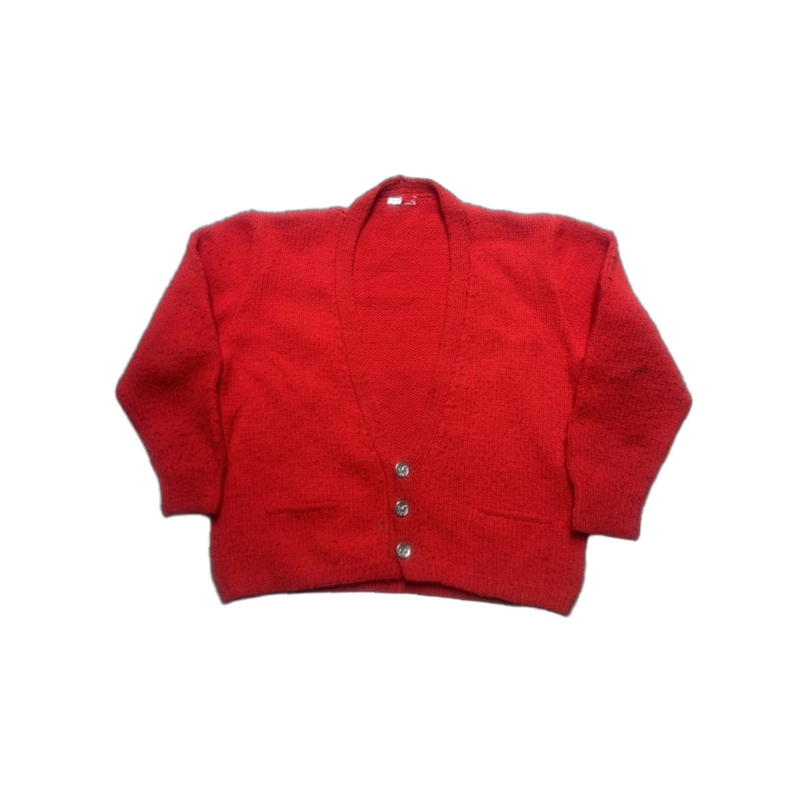 Vintage **Vintage Red Wool Knit Women's Cardigan M** User: Vintage Red Wool Knit Women's Cardigan Medium M Size M / US 6-8 / IT 42-44 - 1 Thumbnail
