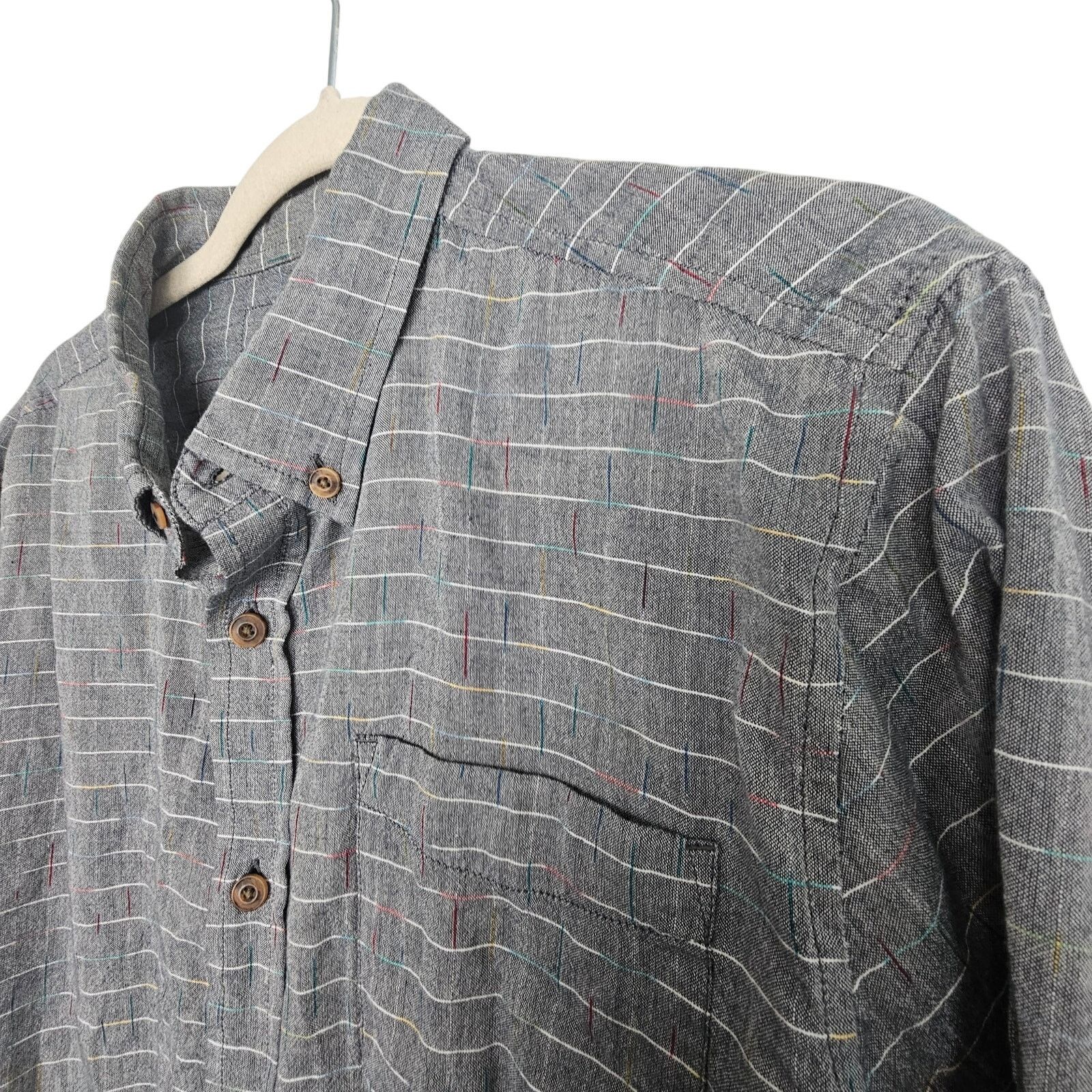Prana Prana Shirt Gray Button Down Long Sleeve Shirt Collared L Size US L / EU 52-54 / 3 - 5 Thumbnail