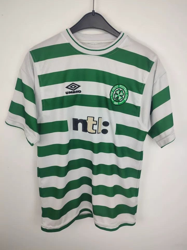Umbro CELTIC 1999-2001 home FOOTBALL Kit SHIRT SOCCER JERSEY Size US S / EU 44-46 / 1 - 7 Thumbnail