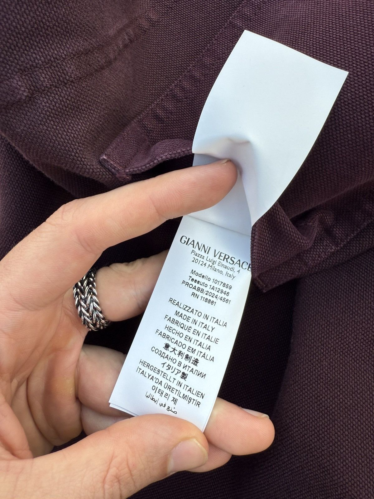 Versace Versace Overdyed Carpenter Jacket – Heavy Cotton Canvas Size US L / EU 52-54 / 3 - 6 Thumbnail