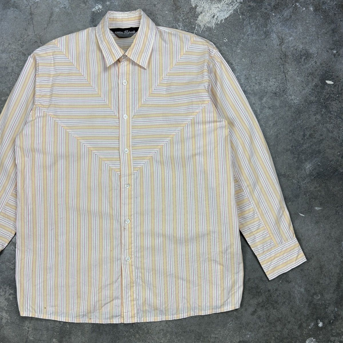 Japanese Brand × Kansai Yamamoto × Vintage 1990s Kansai Profumo - Geometric Lines Size US M / EU 48-50 / 2 - 3 Thumbnail