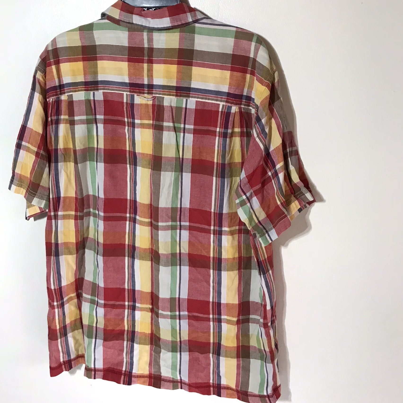Tommy Hilfiger Tommy Hilfiger Plaid Short Sleeve Button-Up Shirt Mens XL Multicolor Casual Size US XL / EU 56 / 4 - 3 Thumbnail