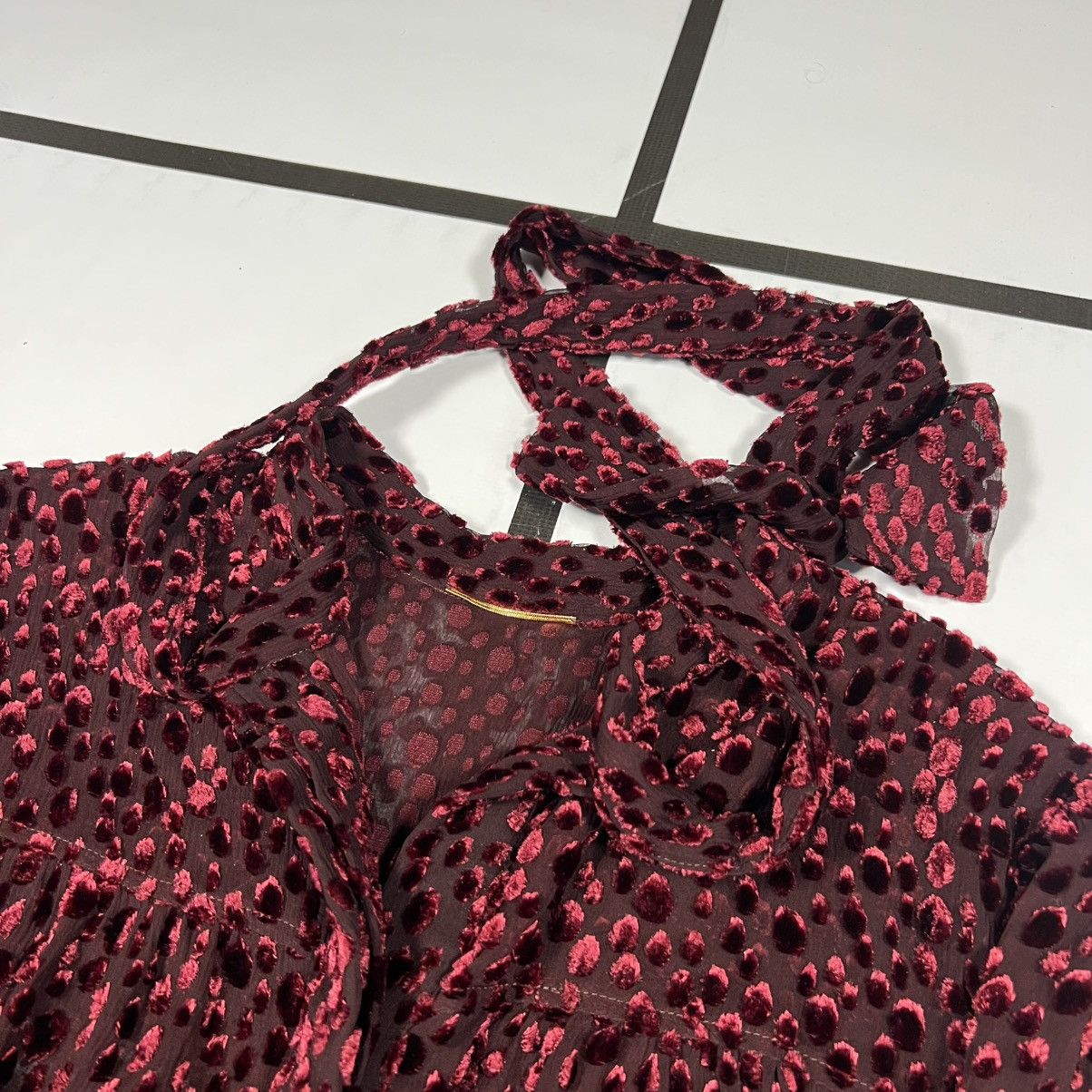 Saint Laurent Paris |[ FW18 Saint Laurent Devorè Silk Tie-Neck Blouse ]| Size US S / EU 44-46 / 1 - 7 Thumbnail