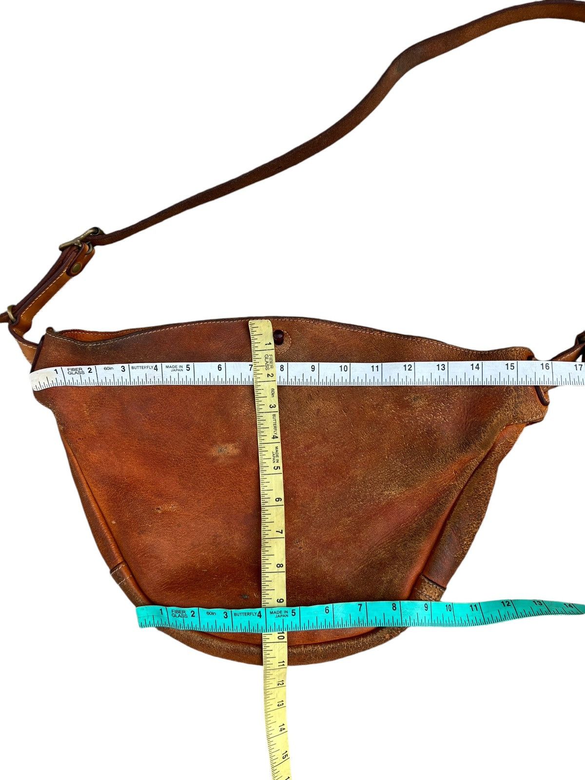 Leather Trashed Style Craft Japan Distress Muddy Patina Leather Bag Size ONE SIZE - 24 Thumbnail
