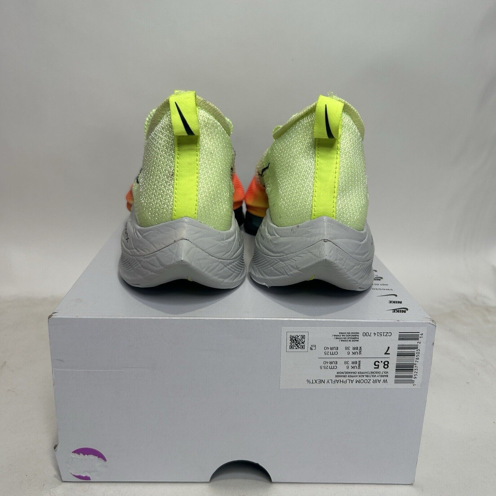 Nike Nike Air Zoom Alphafly NEXT% “Barely Volt Orange” 2024 Size US 8.5 / IT 38.5 - 4 Thumbnail