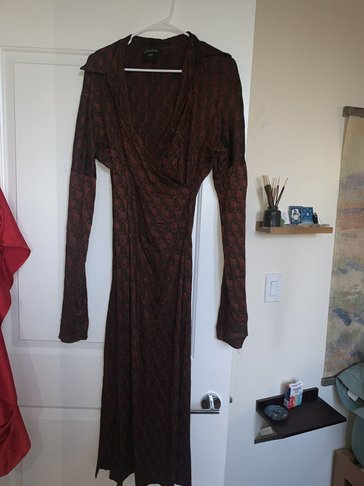 Jean Paul Gaultier Jean Paul Gaultier Evening Dress in Burgundy and Deep Green Size L / US 10 / IT 46 - 3 Thumbnail