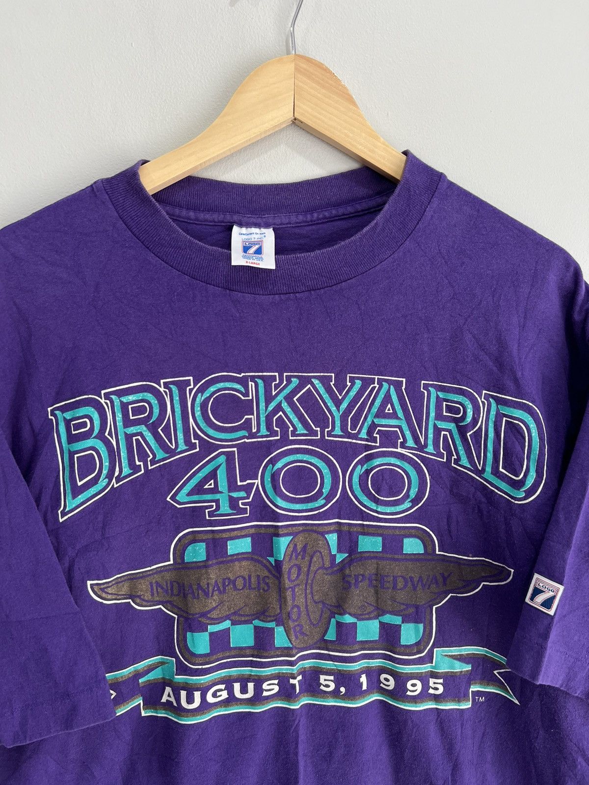Vintage Vintage Brickyard 400 Racing Tee Shirt Size US XL / EU 56 / 4 - 5 Thumbnail