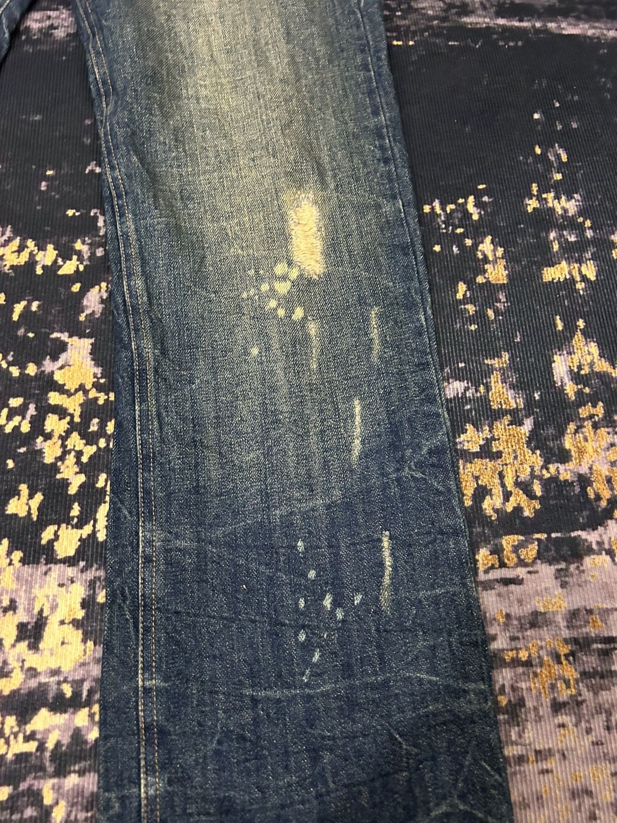 If Six Was Nine Japanese Brand Fur Pocket Back Ripped Jeans Size US 32 / EU 48 - 10 Thumbnail