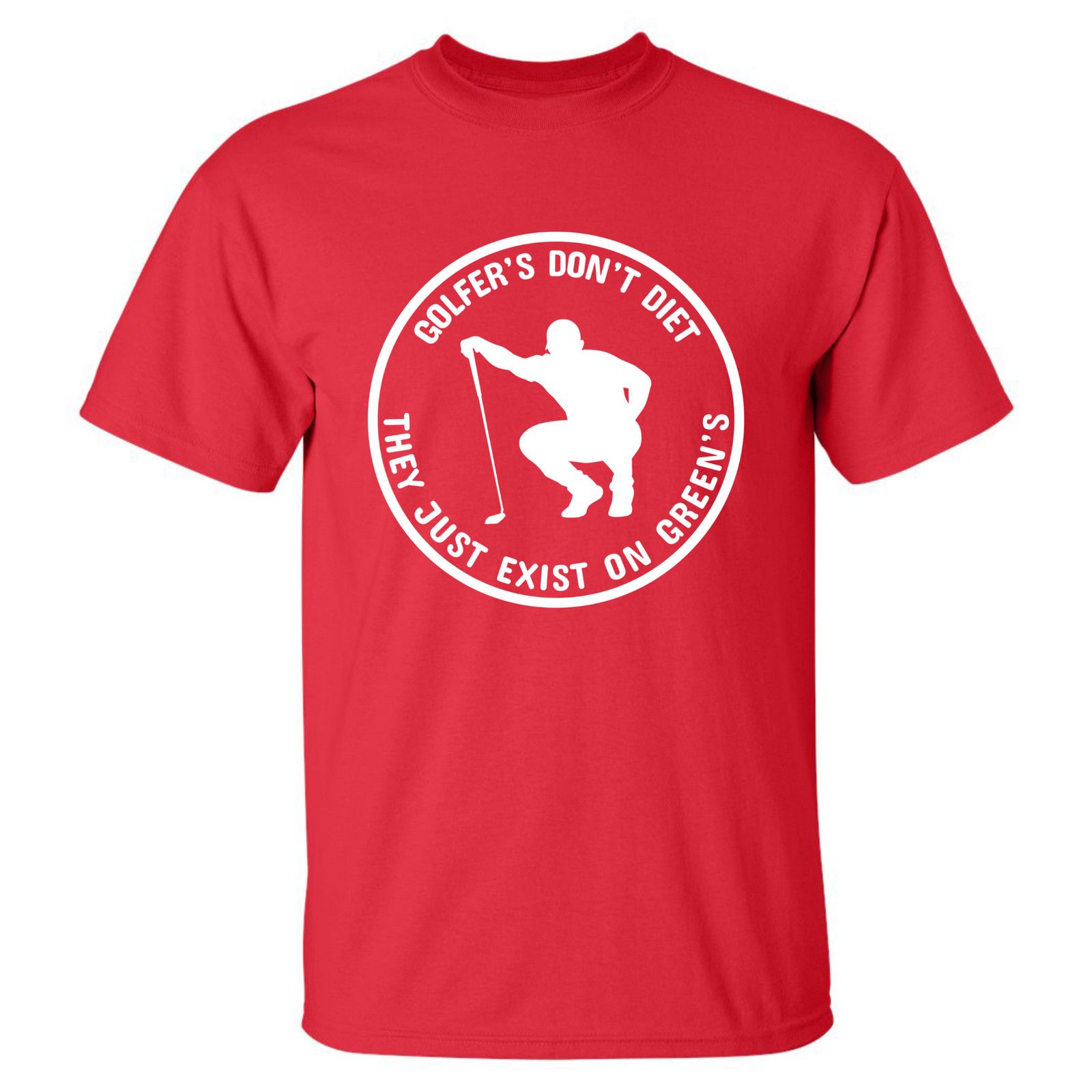 Gildan Golfers Don't Diet Greens Funny Man Golfer Kneeling T-Shirt Size US L / EU 52-54 / 3 - 21 Thumbnail
