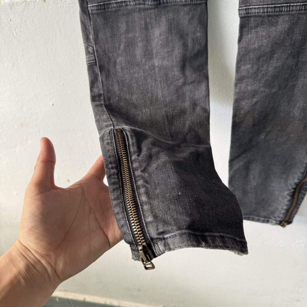 Faith Connexion Cargo zipper biker stone wash jeans Size US 34 / EU 50 - 9 Thumbnail