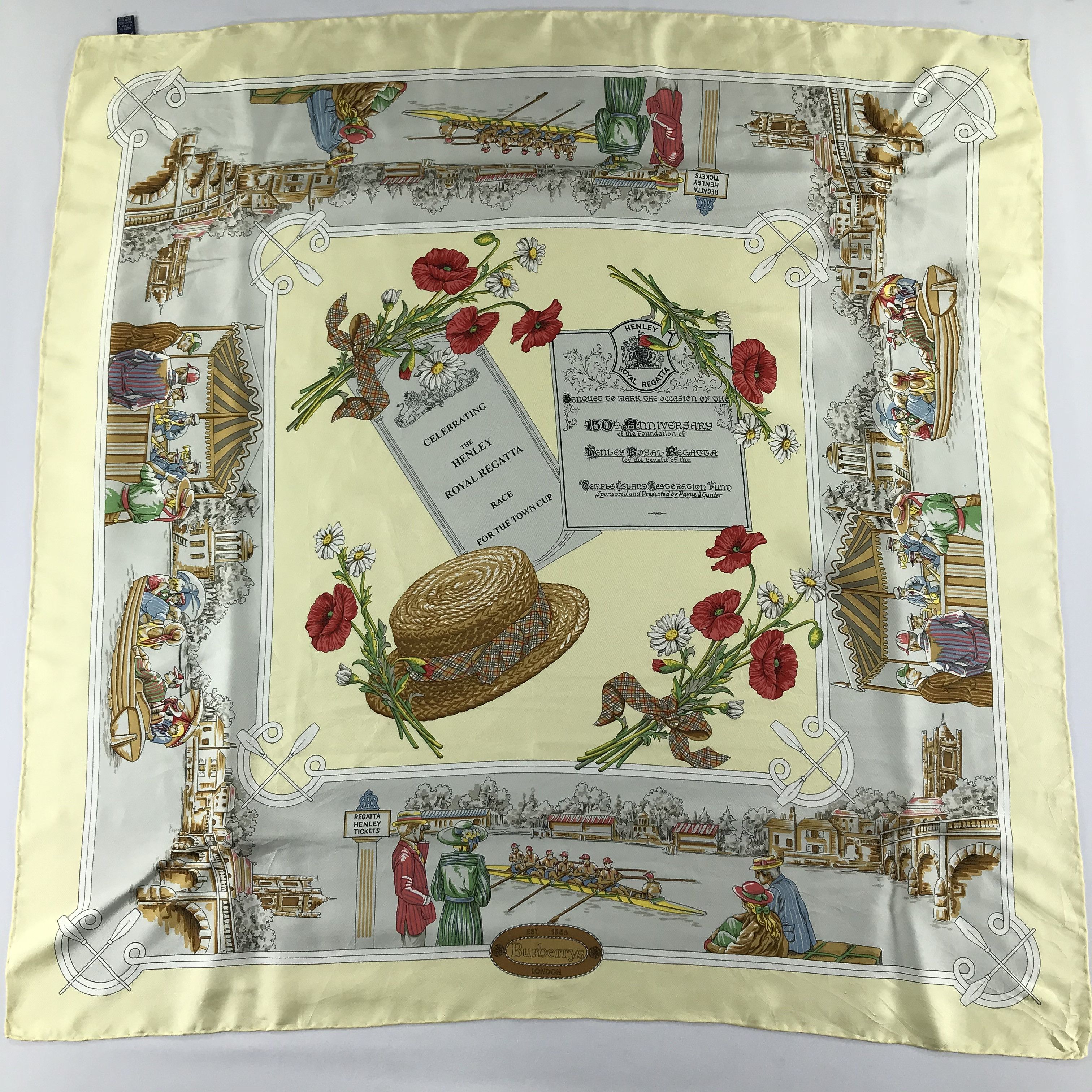 Burberry Vintage Burberry Silk Scarf Size ONE SIZE - 2 Thumbnail