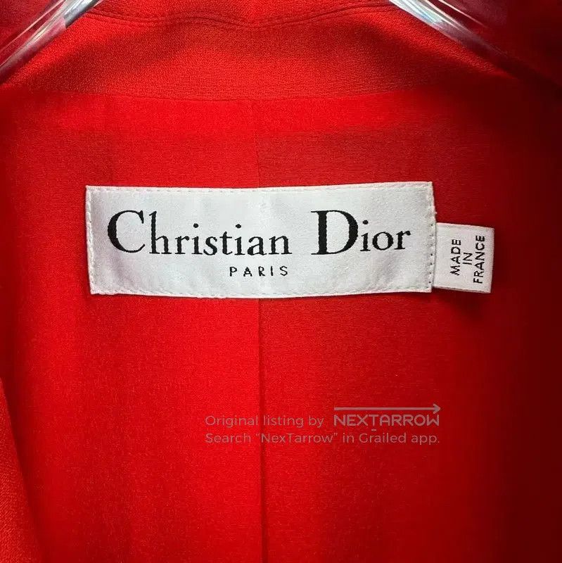 Dior Dior Red Cotton Women's Coat . Size XXS / US 00 / IT 34 - 3 Thumbnail