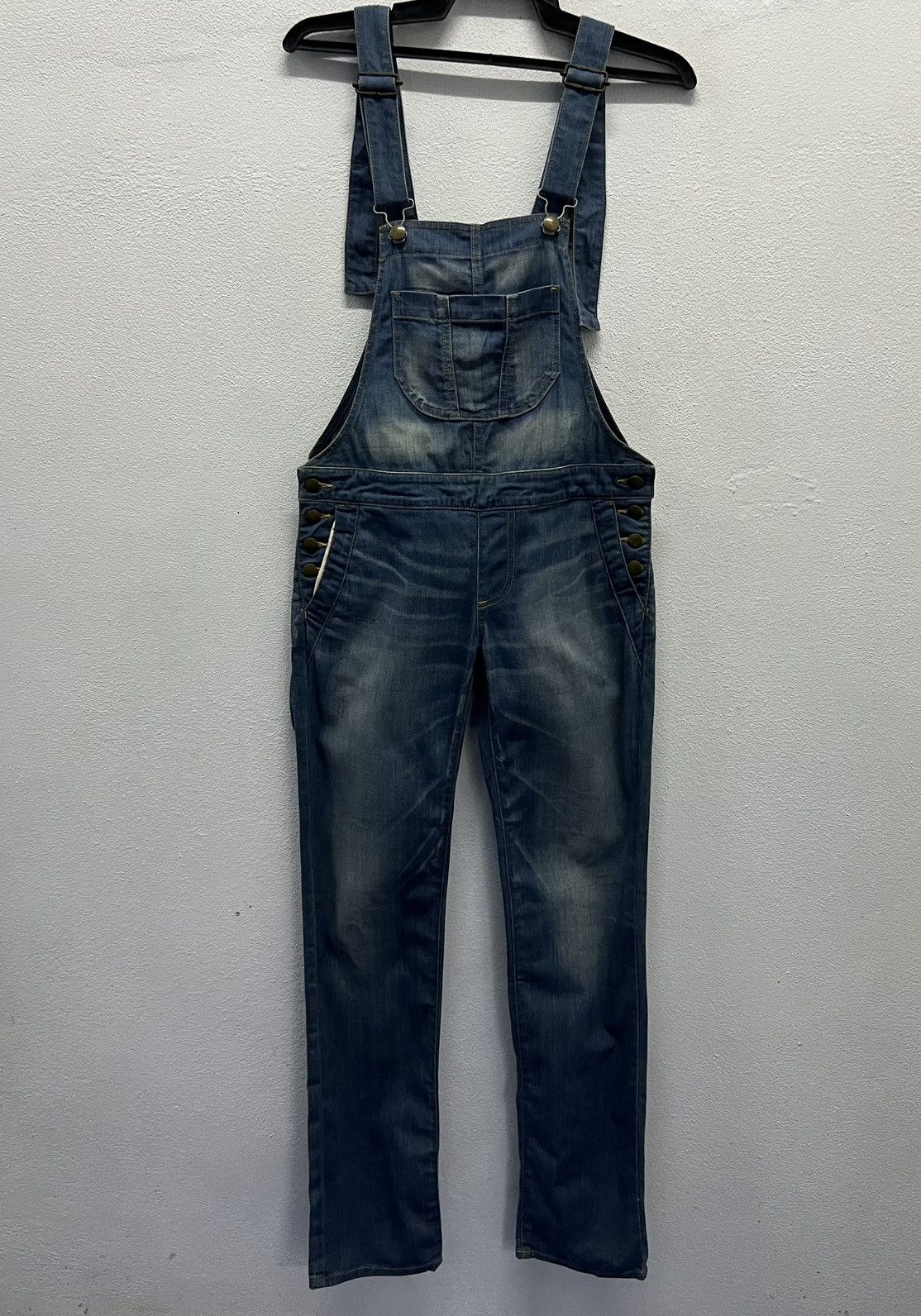 Japanese Brand × Vintage Vintage Y2K My D'artagnan Japanese Selvedge Denim Overalls Size US 35 - 1 Thumbnail