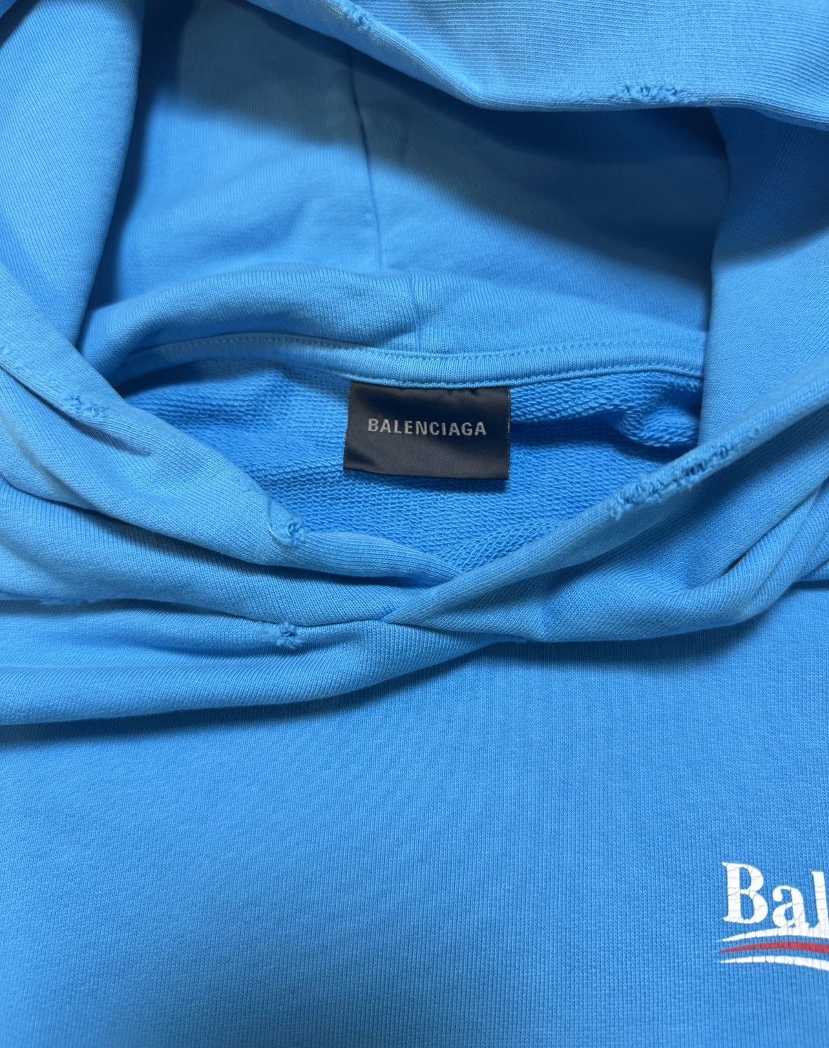 Balenciaga Balenciaga Campaign Logo Hoodie Blue Sky Size US XL / EU 56 / 4 - 4 Thumbnail