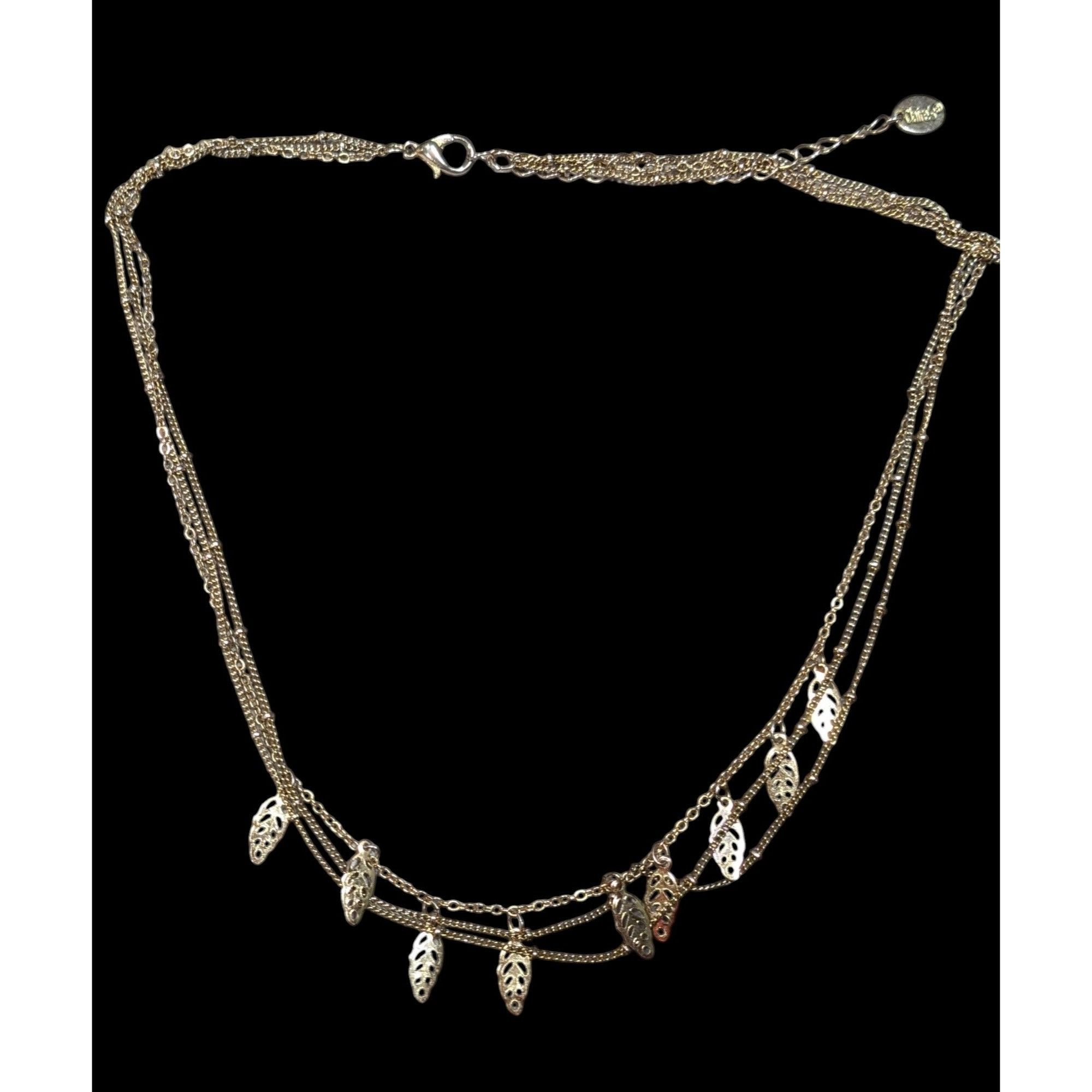 Other Claires Multilayer Leaf Charm Gold Tone Necklace Size ONE SIZE - 1 Thumbnail