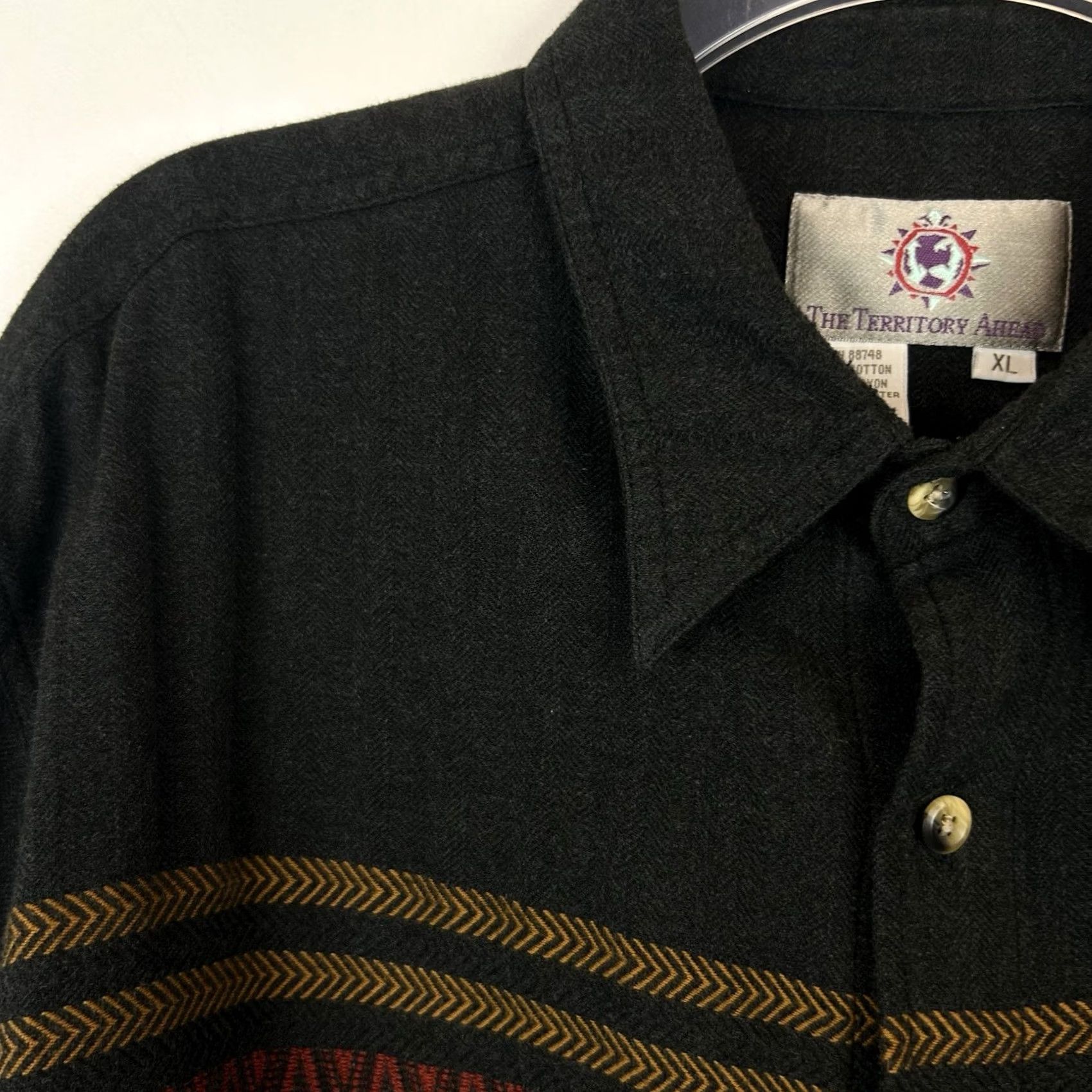 The Territory Ahead VINTAGE TERRITORY AHEAD Shirt Mens Large Tall Southwest Stripe Tribal Western Size US L / EU 52-54 / 3 - 5 Thumbnail