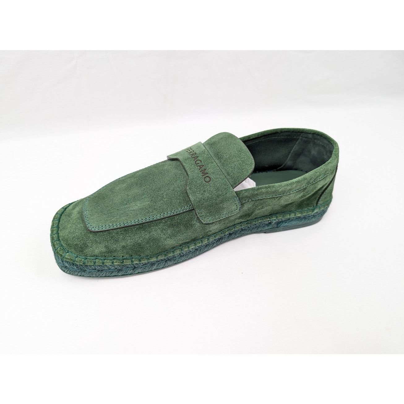 Salvatore Ferragamo o1rshd1 Suede Calf Desco Loafers in Forest Green Size US 9 / EU 42 - 8 Thumbnail