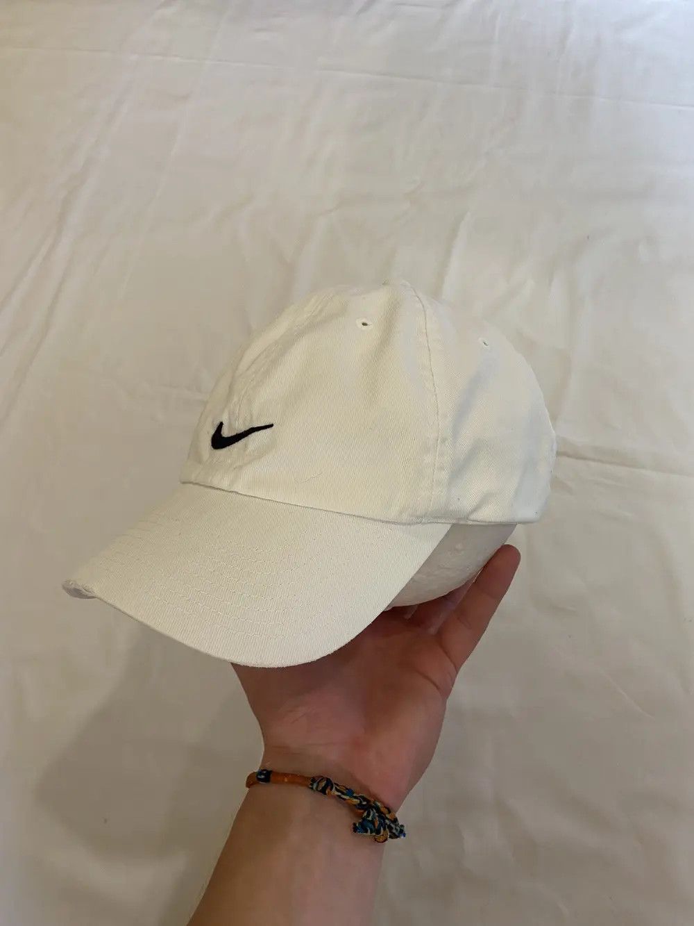 Nike VINTAGE 90’S NIKE SWOOSH HAT CAP Y2K JAPANESE SKATE DRILL Size ONE SIZE - 1 Thumbnail