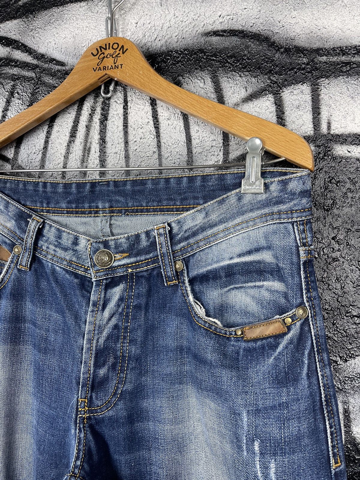 Diesel Diesel Y2K Faded Blue Denim Straight Jeans Size W33 L34 Size US 33 - 4 Thumbnail
