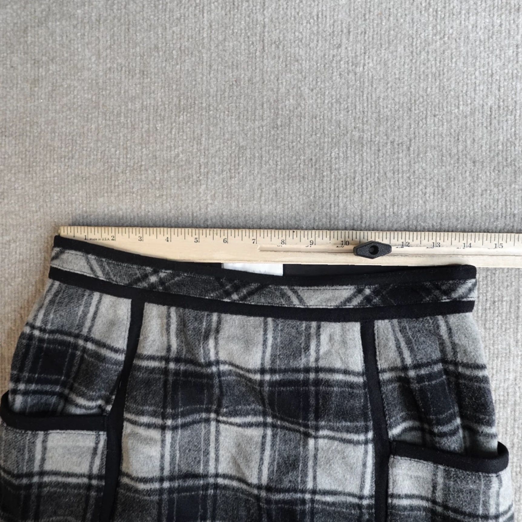 Adam Lippes Adam Lippes Skirt Women Gray 8 Plaid Wool Cashmere Blend Silk Lining A-Line Short Lined Dry Clean Only Italy Vintage No Size 30" / US 8 / IT 44 - 6 Thumbnail