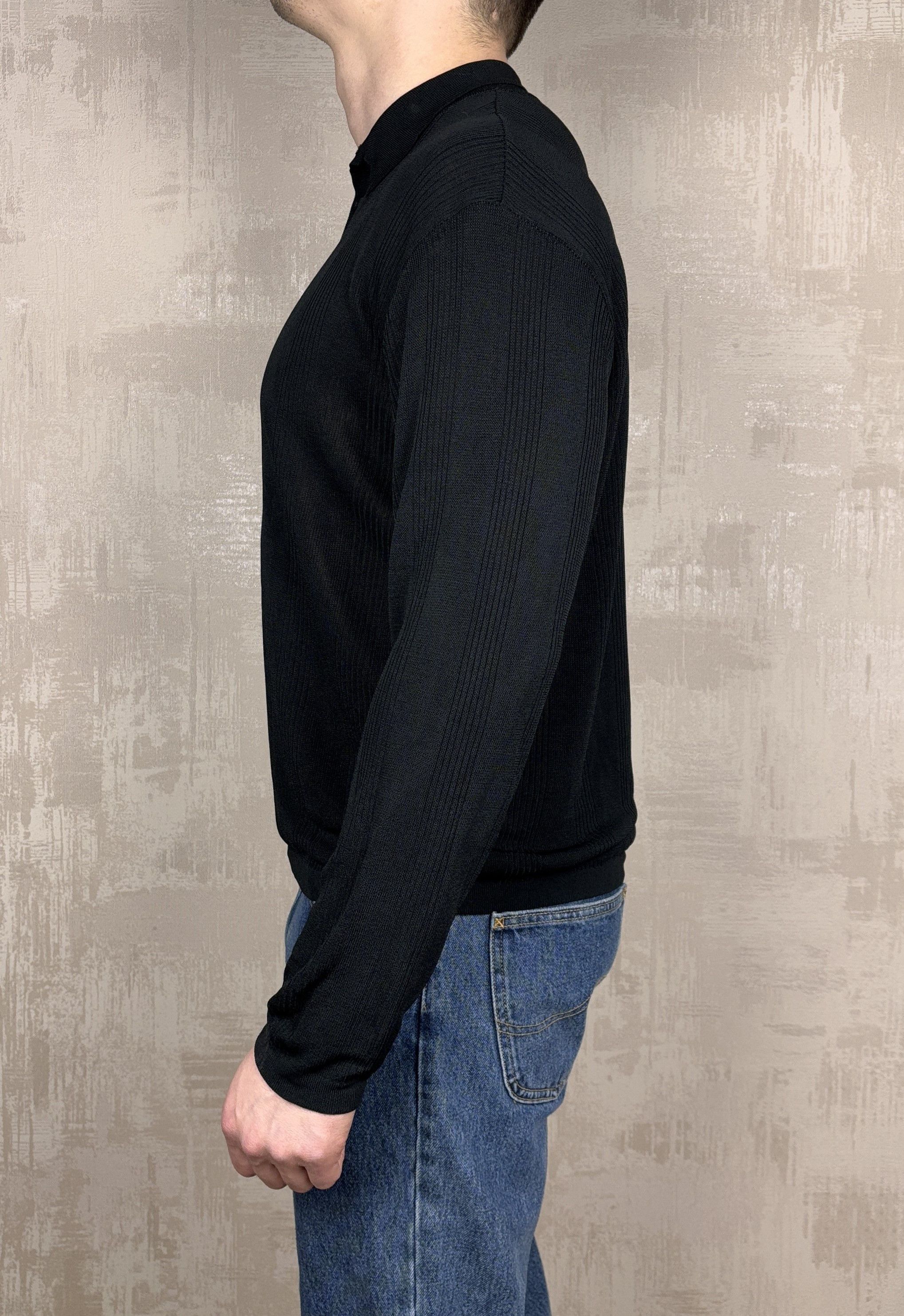Designer × Other × Vintage Phil Petter Polo Collar Long Sleeve Viscose Sweater Size US L / EU 52-54 / 3 - 8 Thumbnail