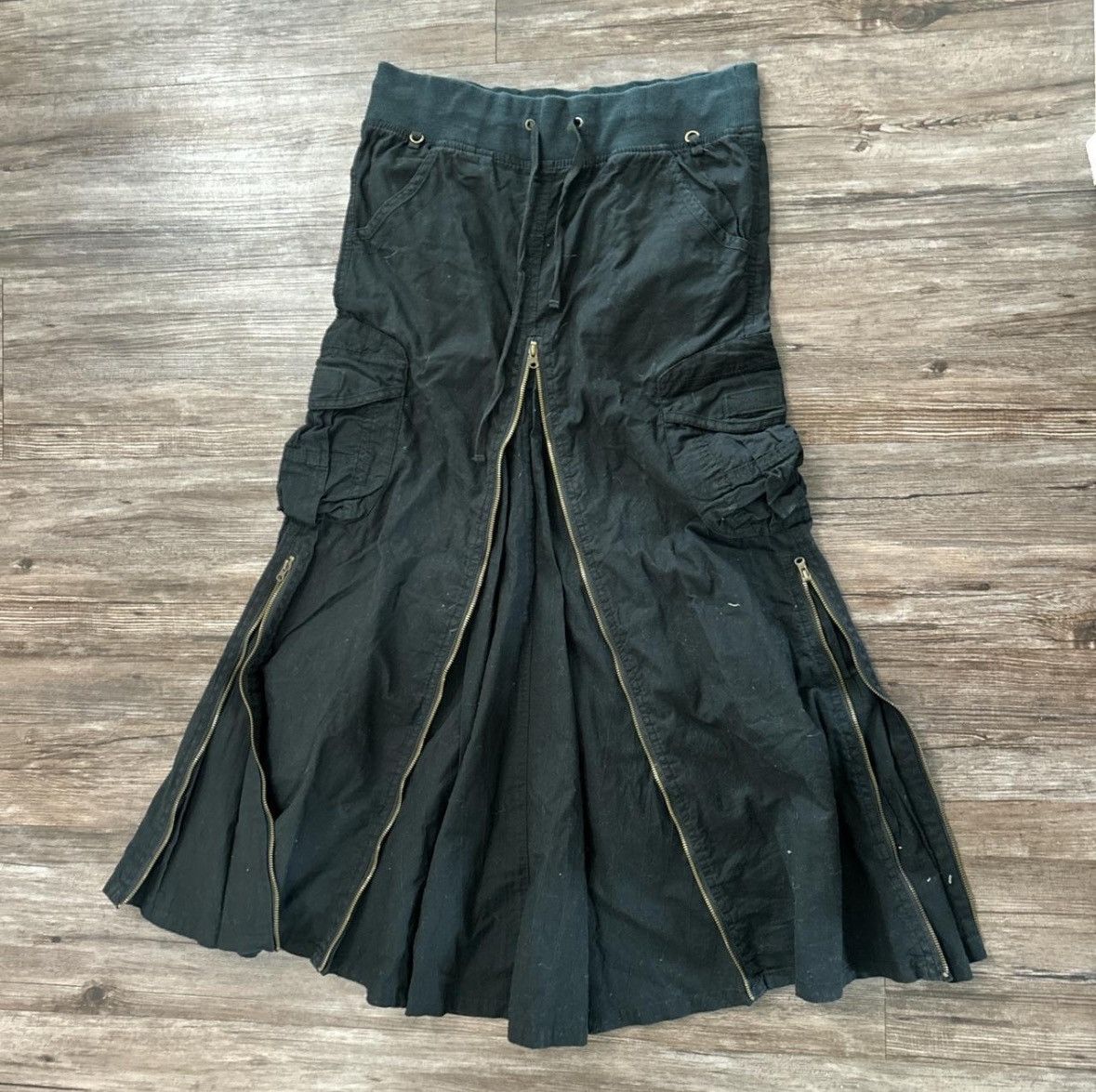 image of If Six Was Nine x Le Grande Bleu L G B G.o.a Cargo Skirt in Black, Women's (Size 32)