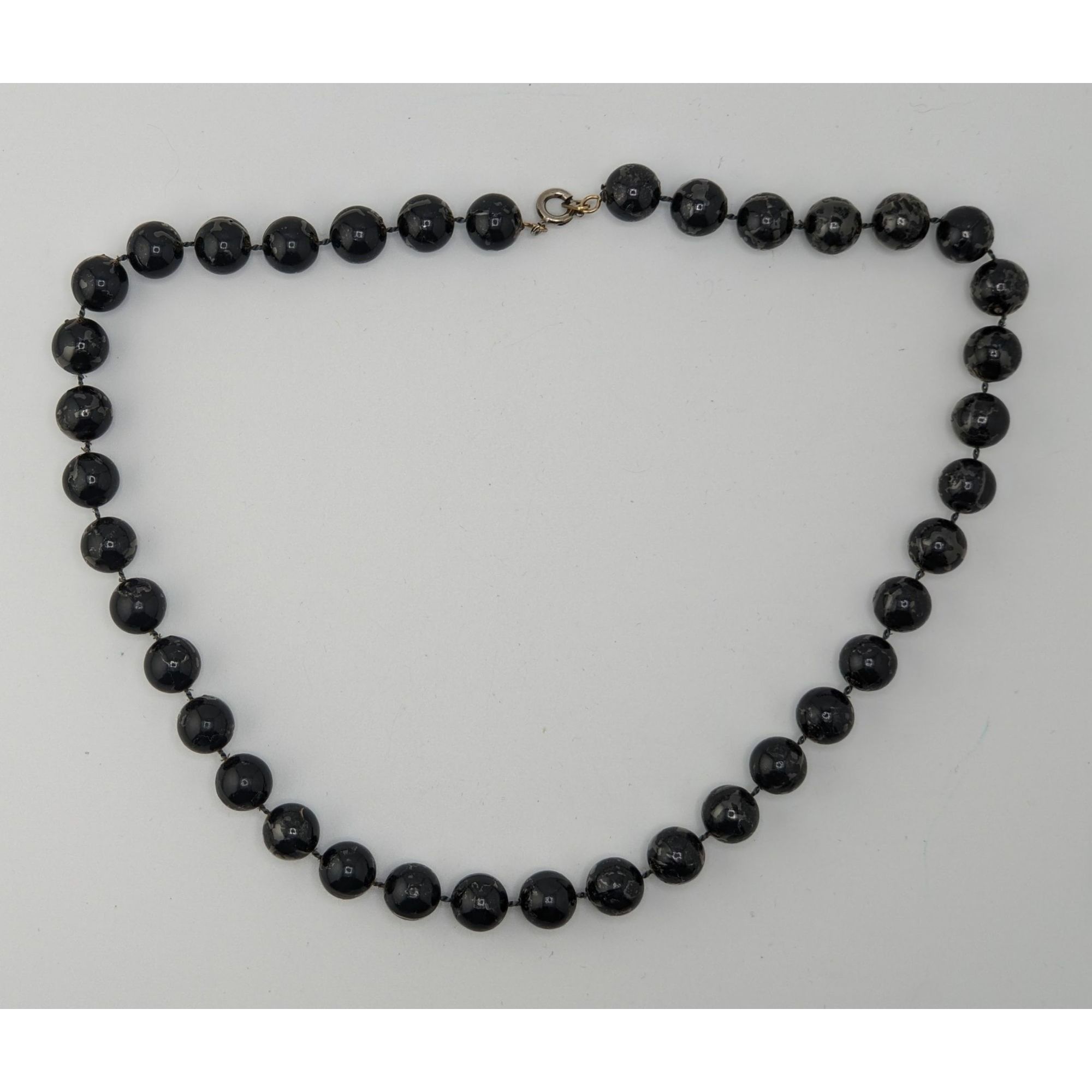 Other Corporate Goth Black Beaded Necklace With Spring Ring Clasp Size ONE SIZE - 5 Thumbnail
