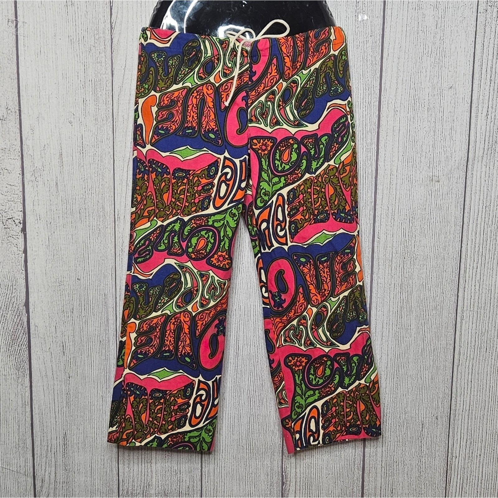 Jantzen × Vintage Amazing Psychedelic VTG 1960s Jantzen LOVE ME Cropped Pants Size 31" - 6 Thumbnail