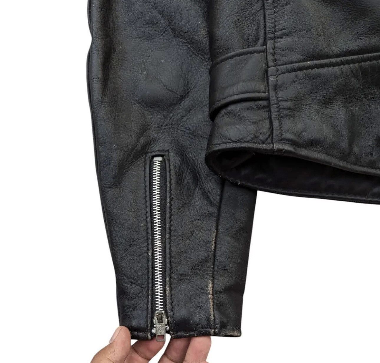 Schott Vintage 80s Schott Perfecto Leather Racer Jacket saiz 40 Size US M / EU 48-50 / 2 - 4 Thumbnail