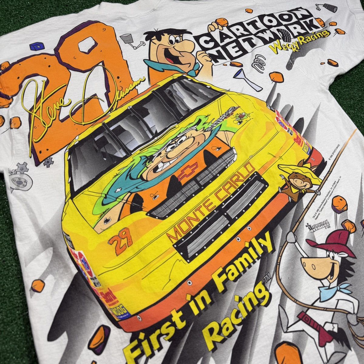 Vintage 1996 Cartoon Network NASCAR Steve Grissom Tee XL Size US XL / EU 56 / 4 - 10 Thumbnail