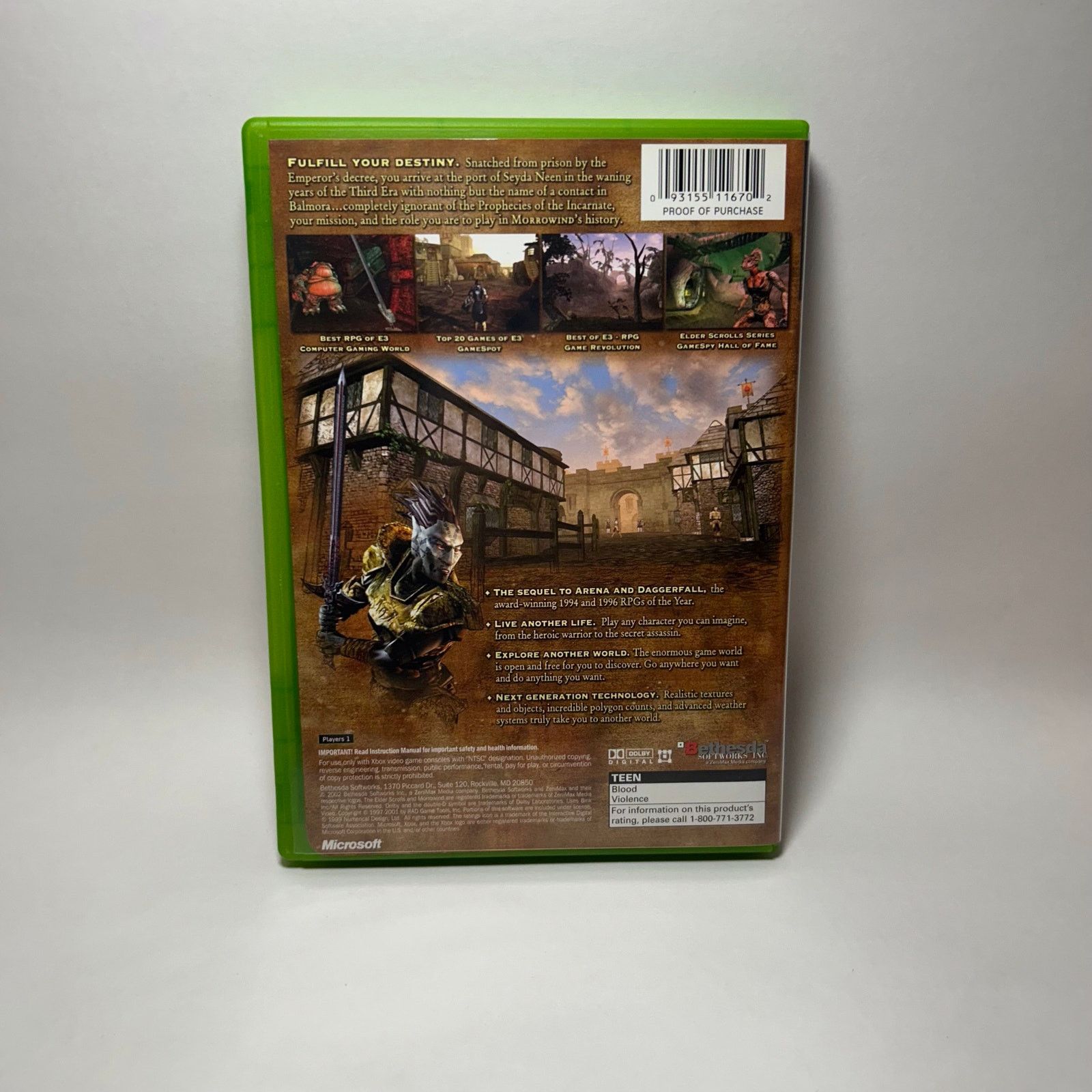 Microsoft The Elder Scrolls III: Morrowind - CIB - Xbox Size 26 - 5 Thumbnail
